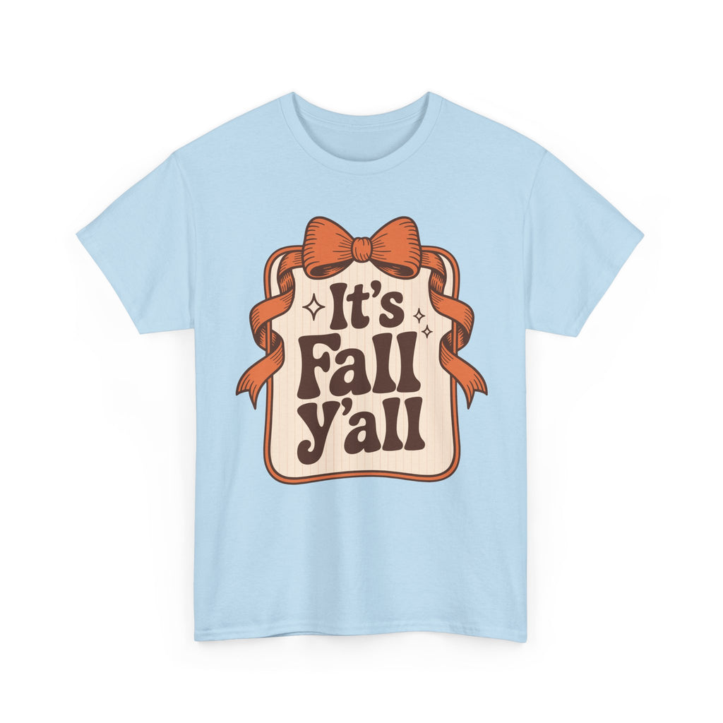 It’s Fall Y’all Autumn Ribbon Unisex Cotton Tee