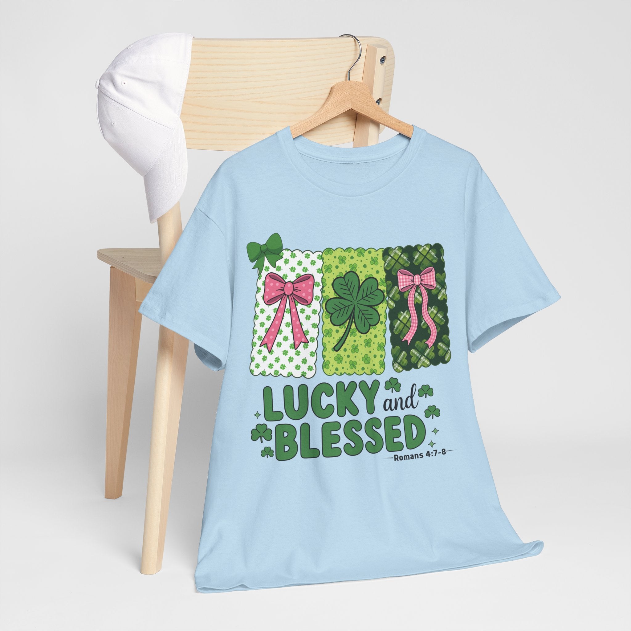 Lucky and Blessed Clover Unisex Cotton Tee