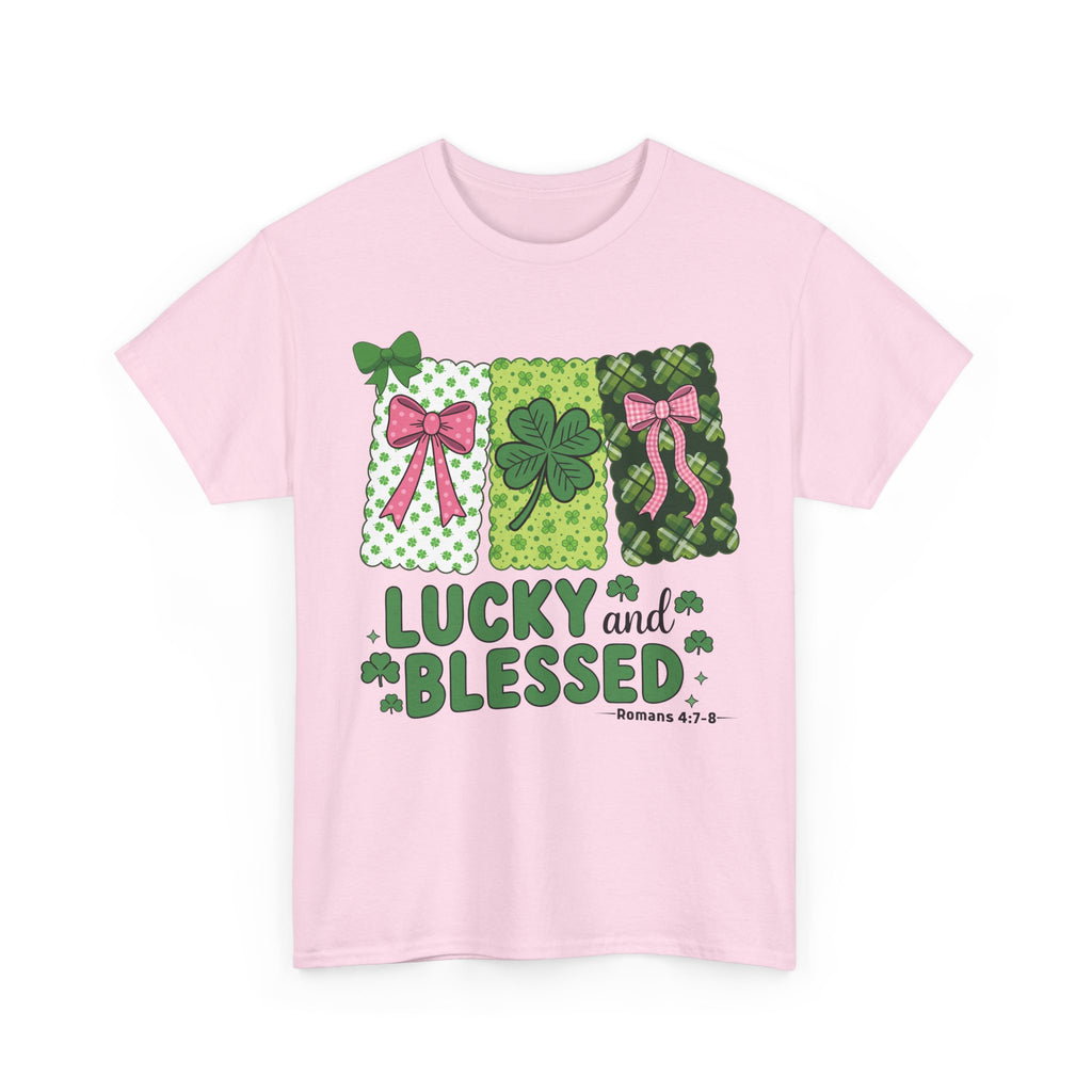 Lucky and Blessed Clover Unisex Cotton Tee