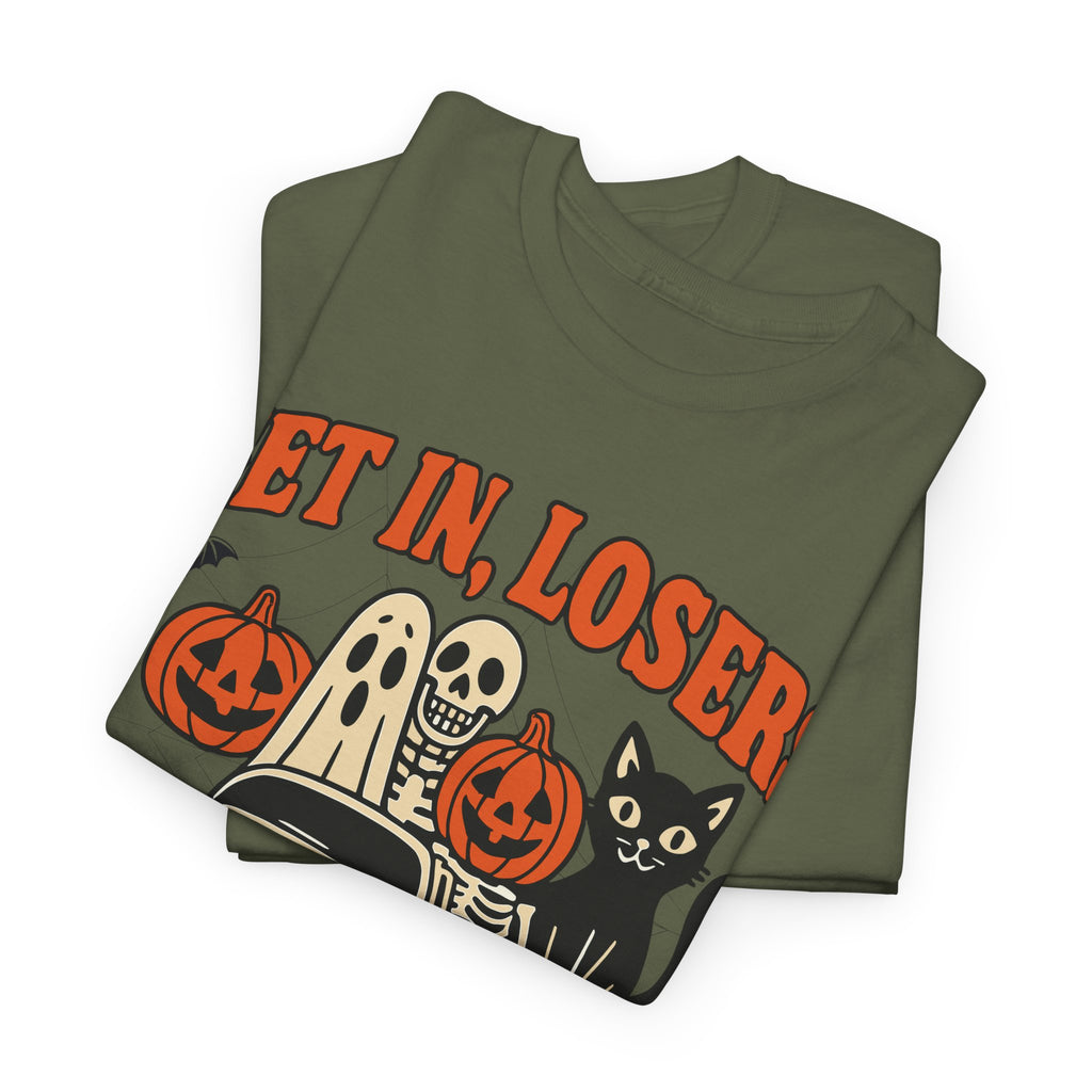 Halloween Skeleton Pumpkin Black Cat Unisex Cotton Tee