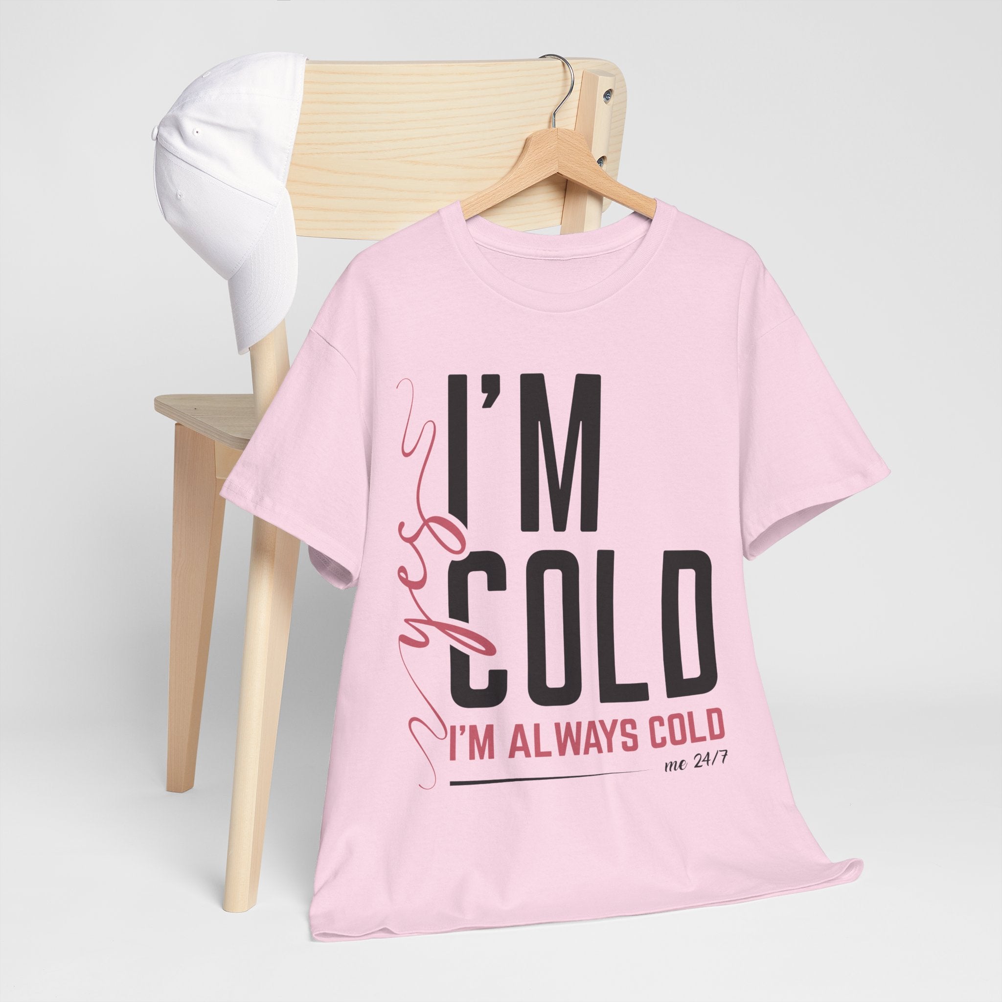 Pink Script Minimalist Unisex Cotton Tee