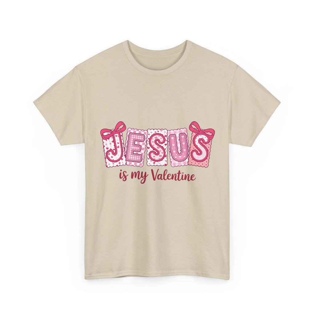 Jesus Is My Valentine T-Shirt — Pink Christian Valentine Unisex Cotton Tee