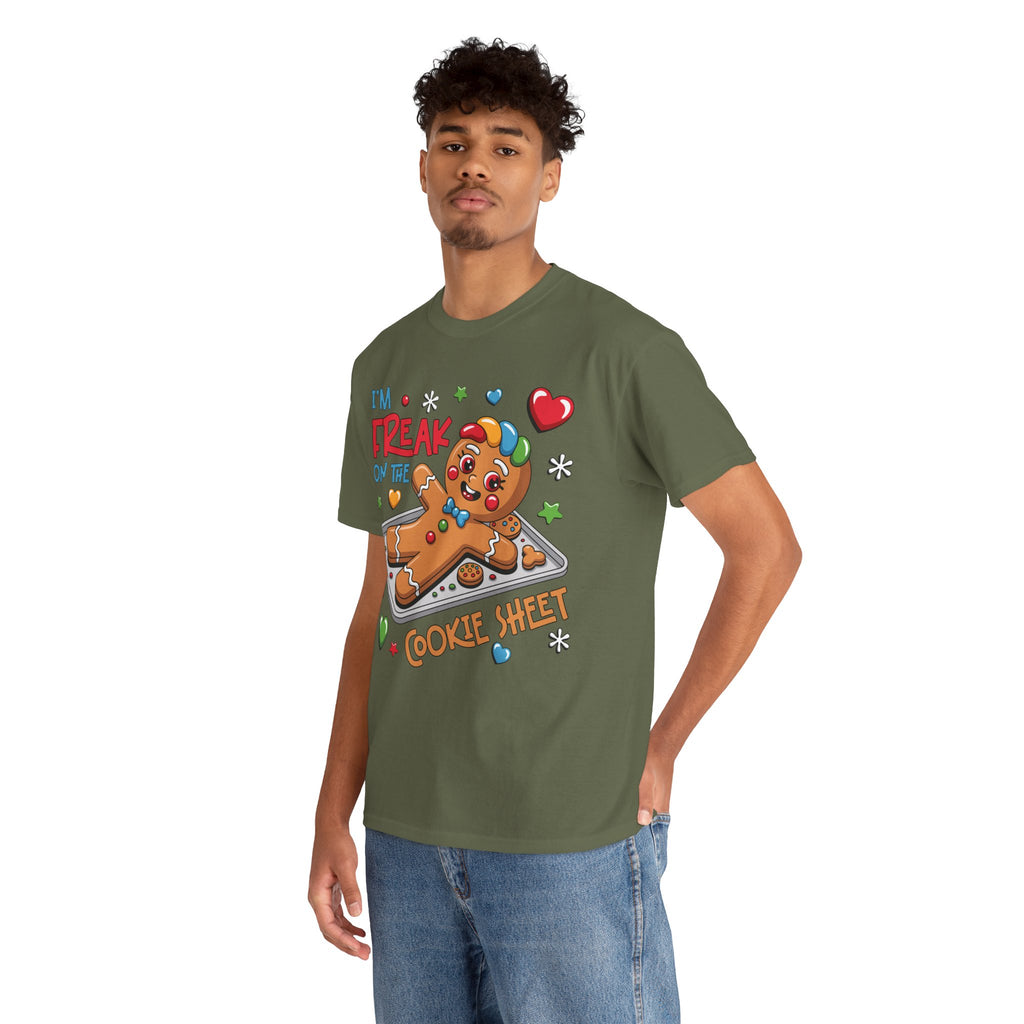 Gingerbread ‘I’m Freak on the Cookie Sheet’ Unisex Cotton Tee