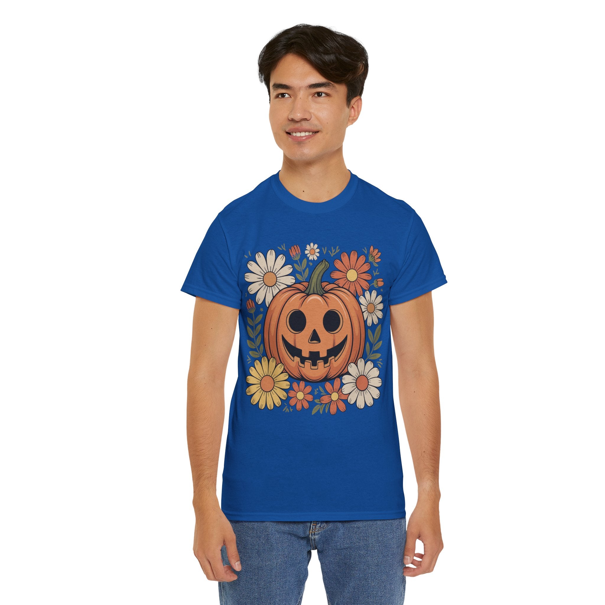 Halloween Pumpkin Unisex Cotton Tee