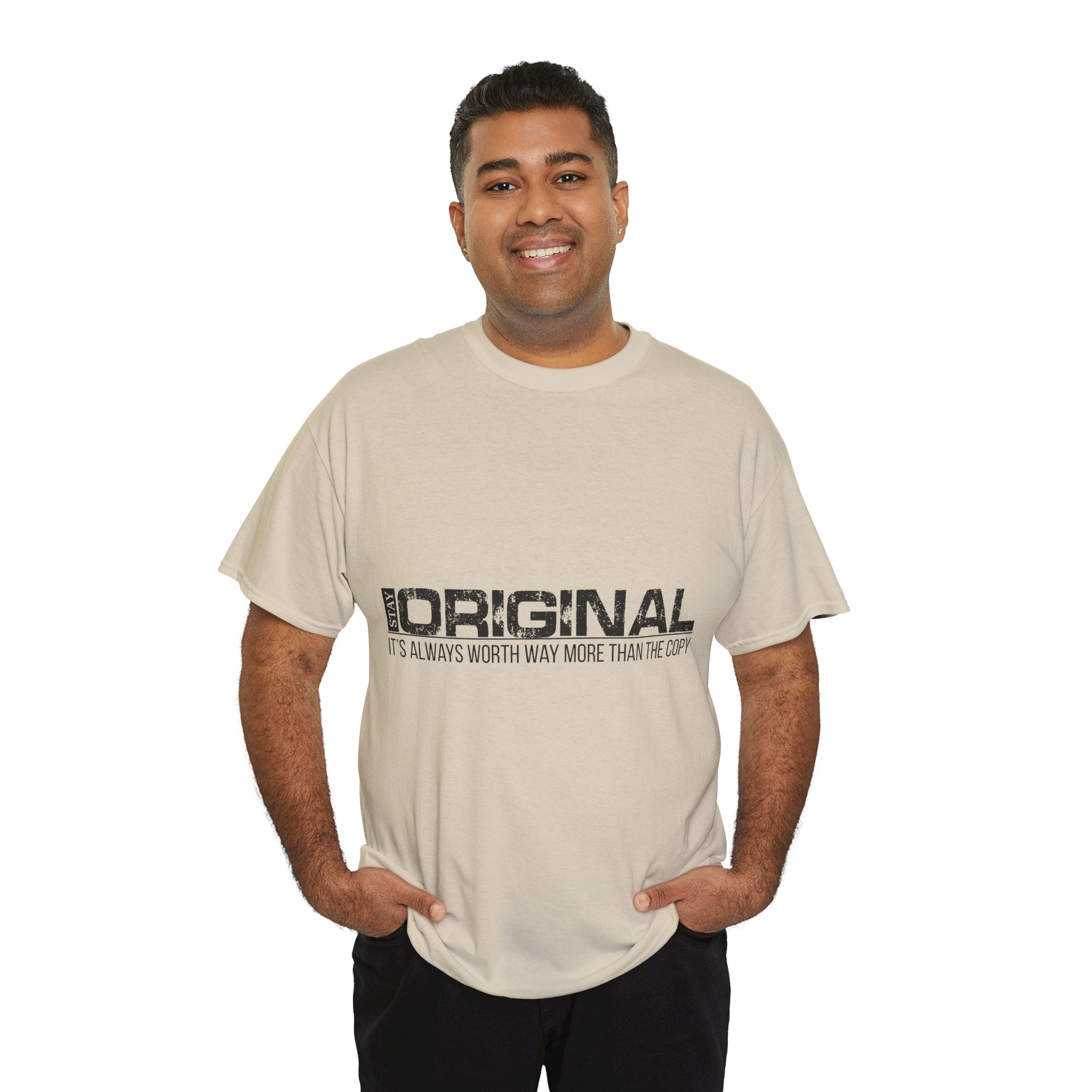 STAY SILENT Minimalist Tee — Vertical Text Black Unisex Cotton Tee