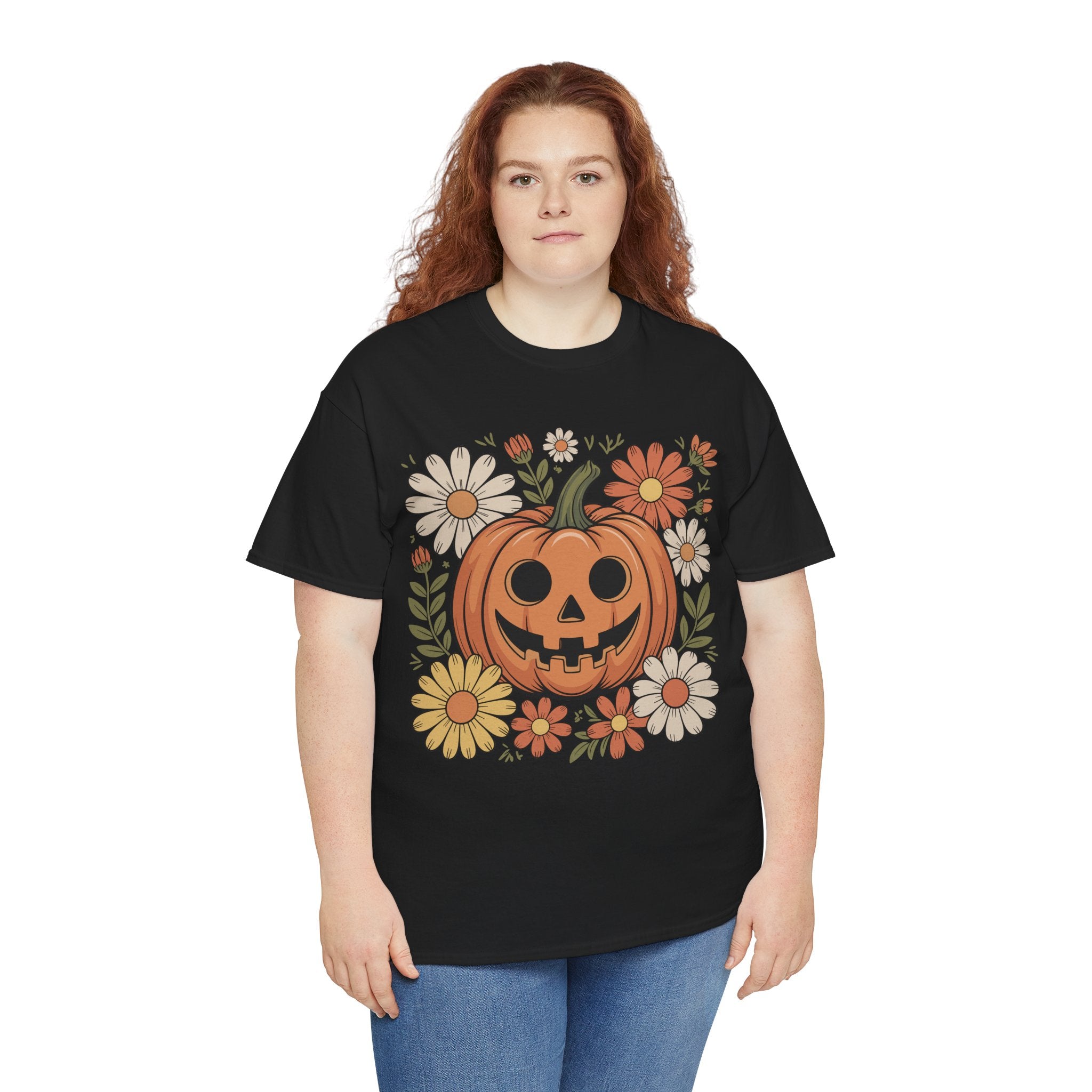Halloween Pumpkin Unisex Cotton Tee