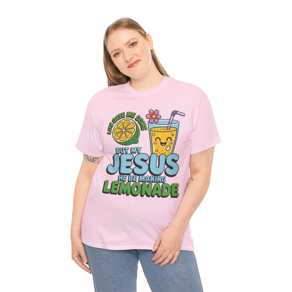 Christian Lemonade T‑Shirt — "Life Gave Me Some Lemons, My Jesus Makes Lemonade"Unisex Cotton Tee