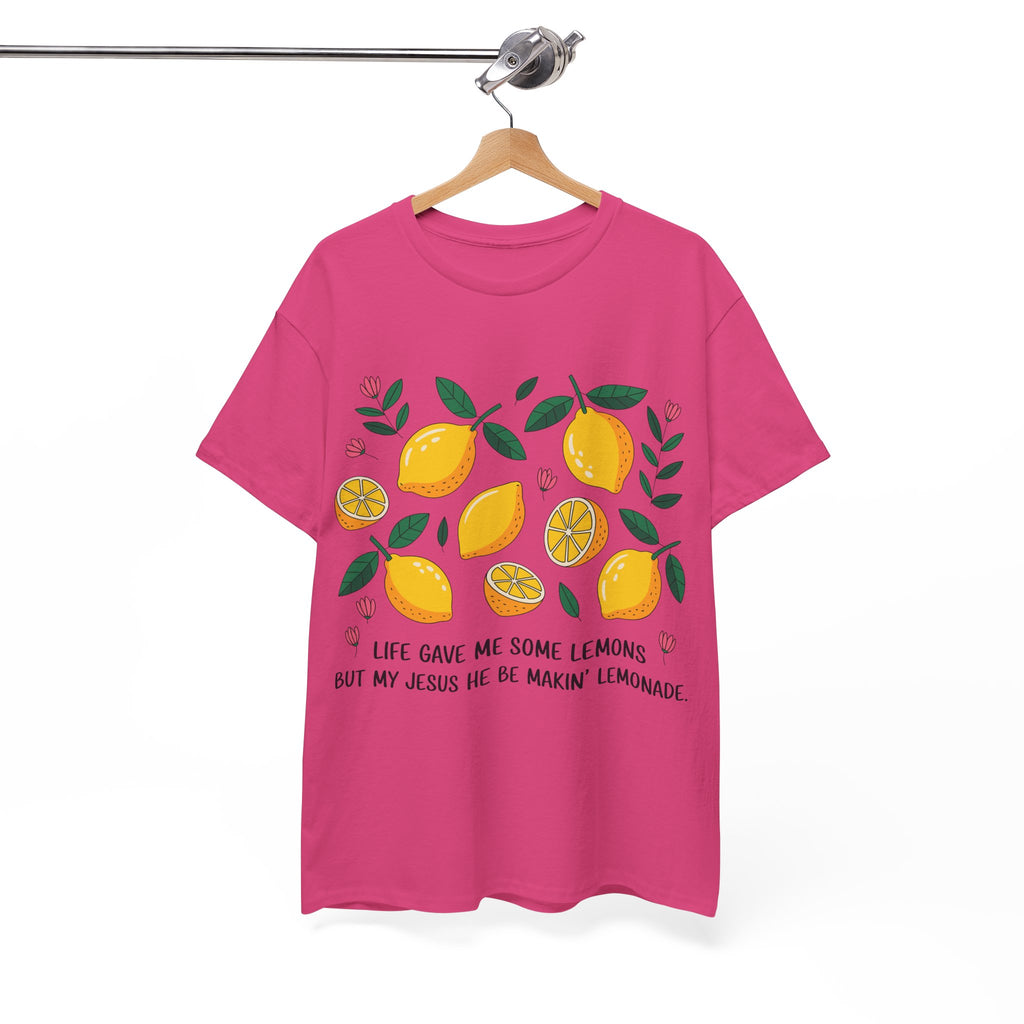Christian Lemonade Tee — "Life gave me some lemons but my Jesus he be makin’ lemonade"Unisex Cotton Tee