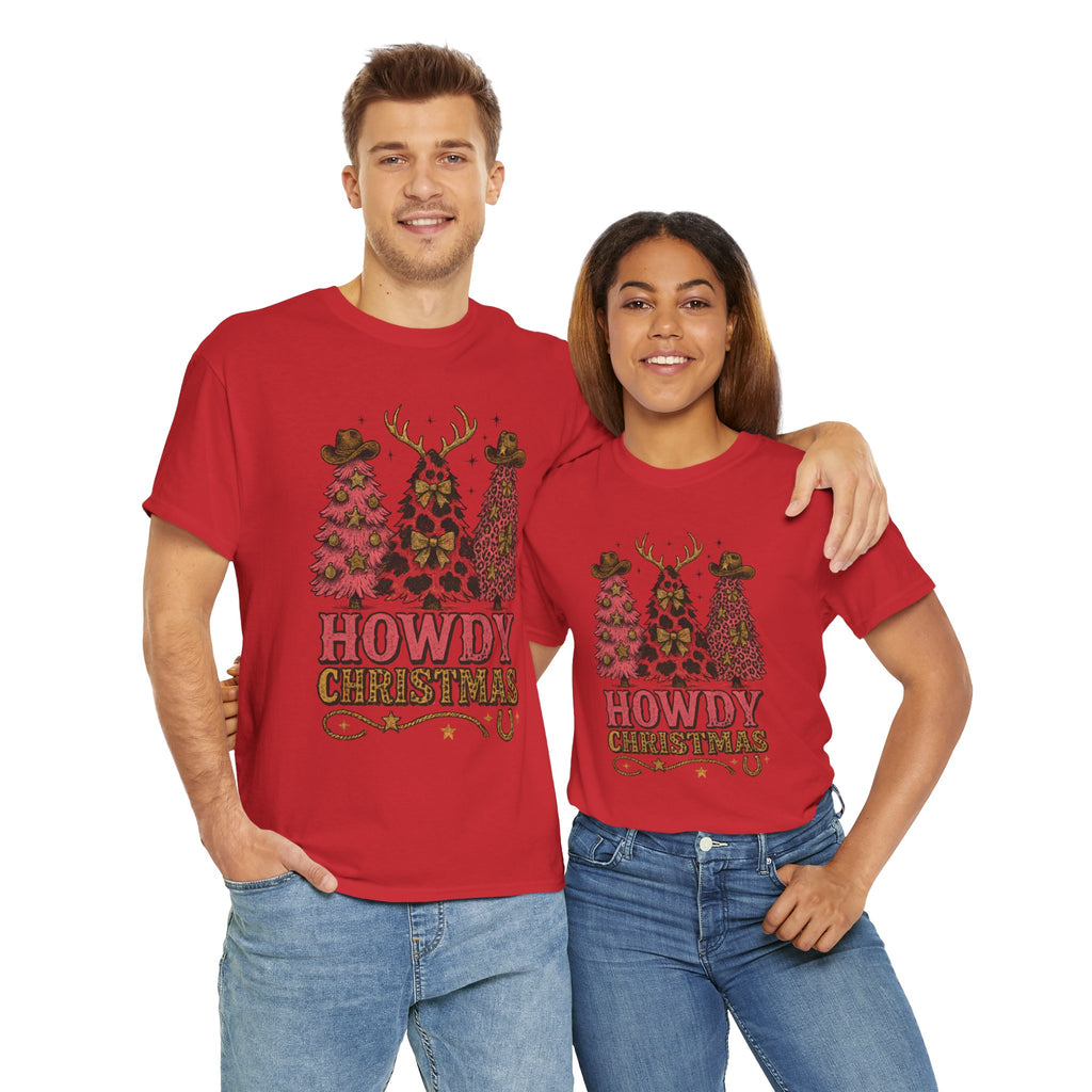 Western Christmas Unisex Cotton Tee