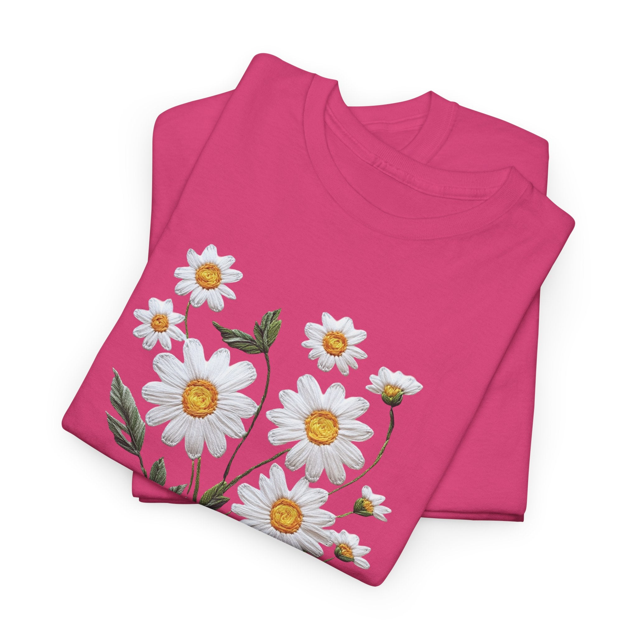 God Is Good All The Time Embroidered Daisy Unisex Cotton Tee