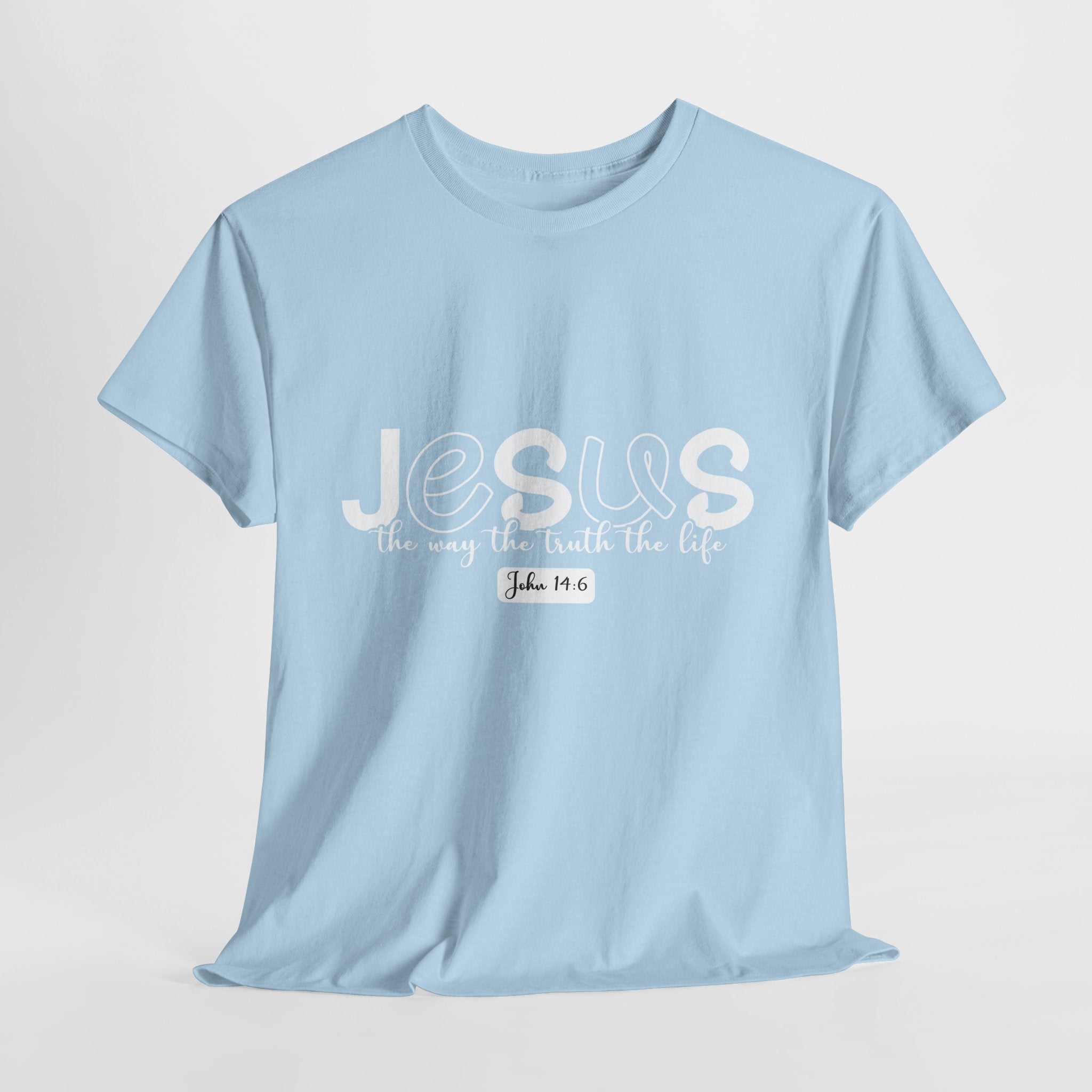 John 14:6 Christian Tee — Minimalist Script Faith T-Shirt