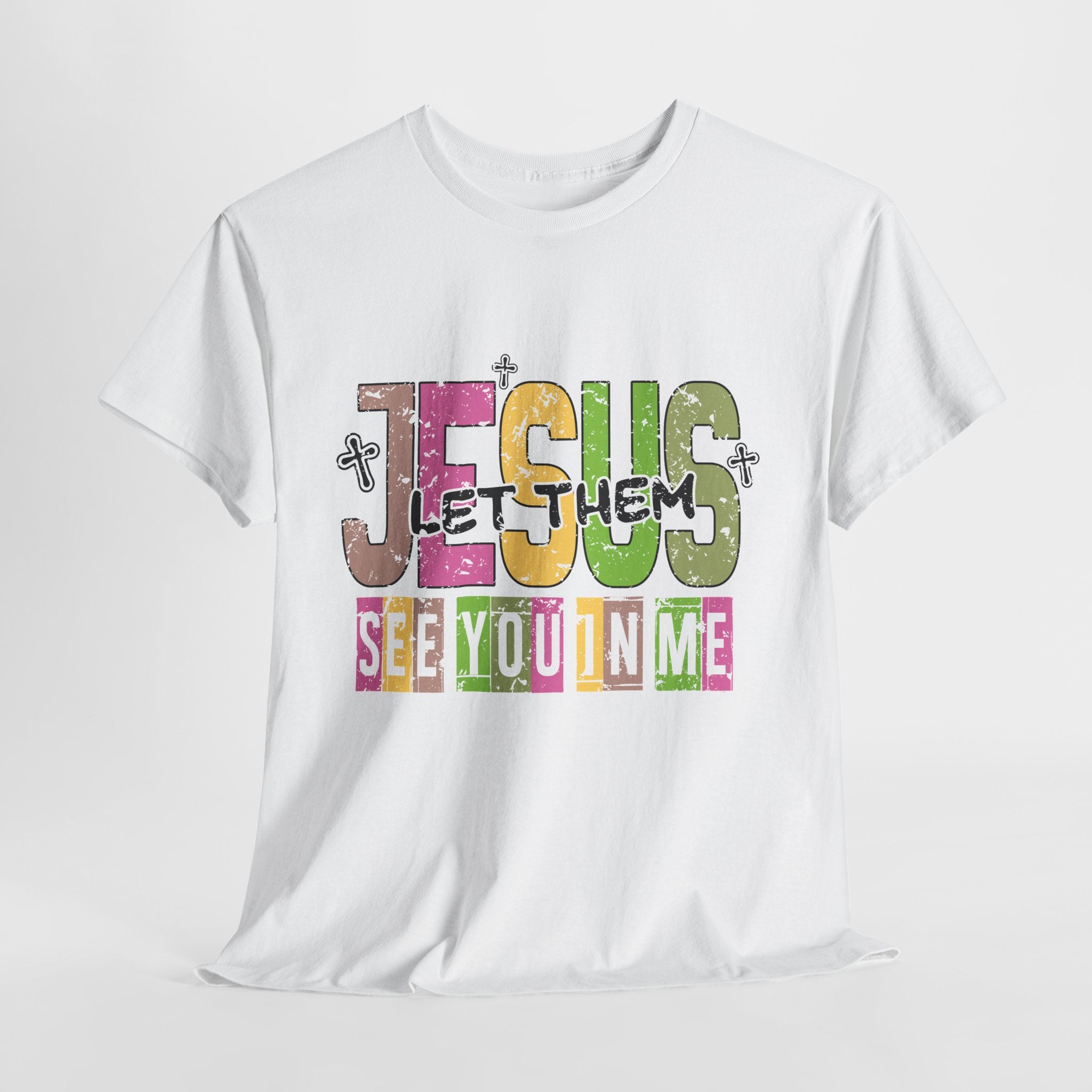 Jesus ‘See You In Me’ Distressed Pastel Unisex Cotton T-Shirt