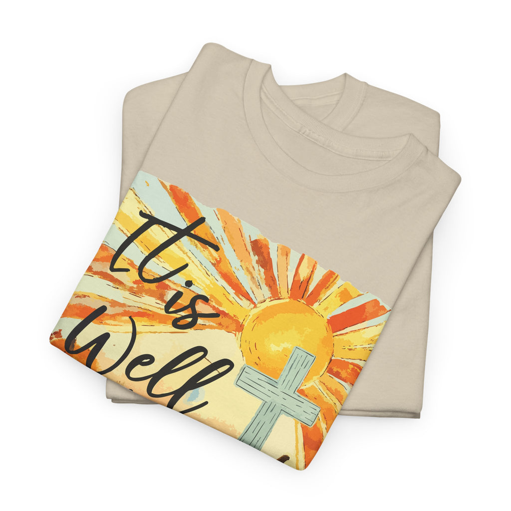 It Is Well With My Soul Pumpkin Sunrise Unisex Cotton T-Shirt