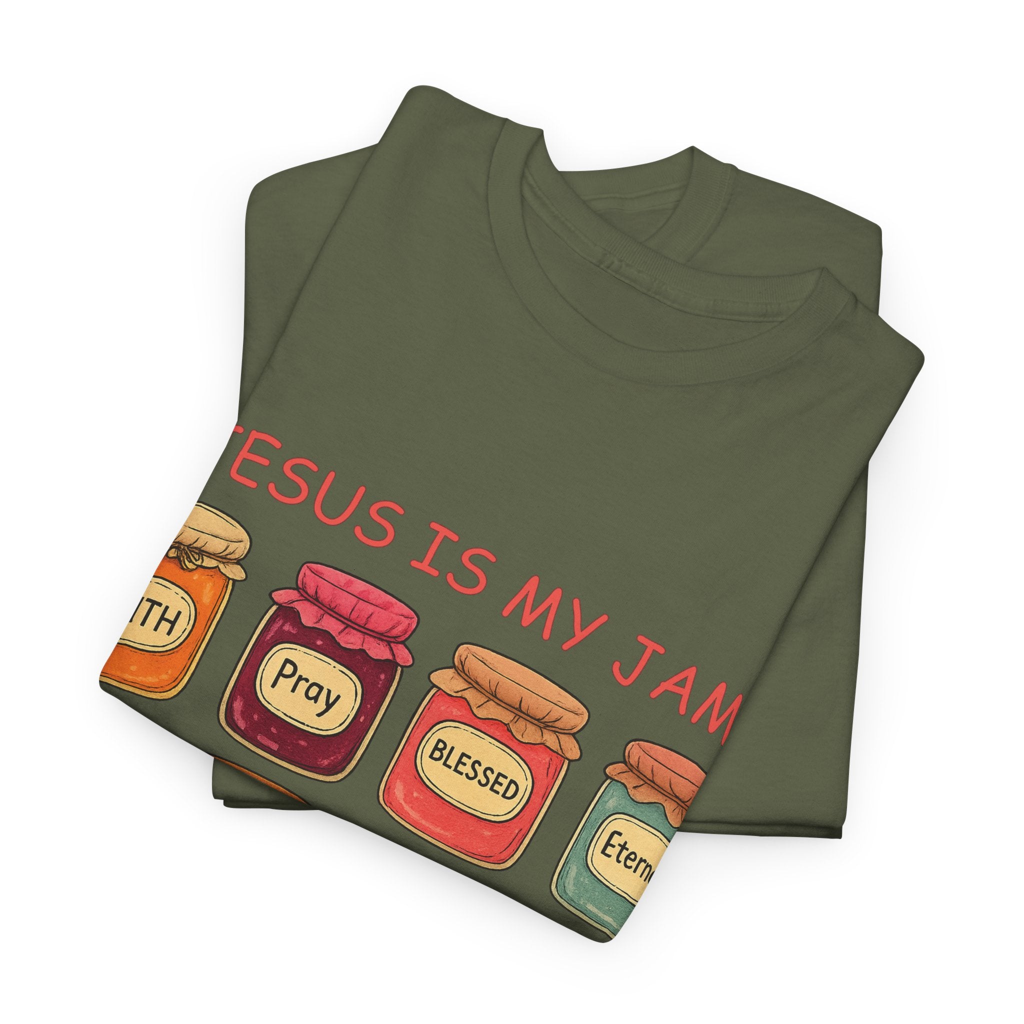 Jesus Is My Jam T-Shirt — Christian Faith Jam Jar Unisex Cotton Tee