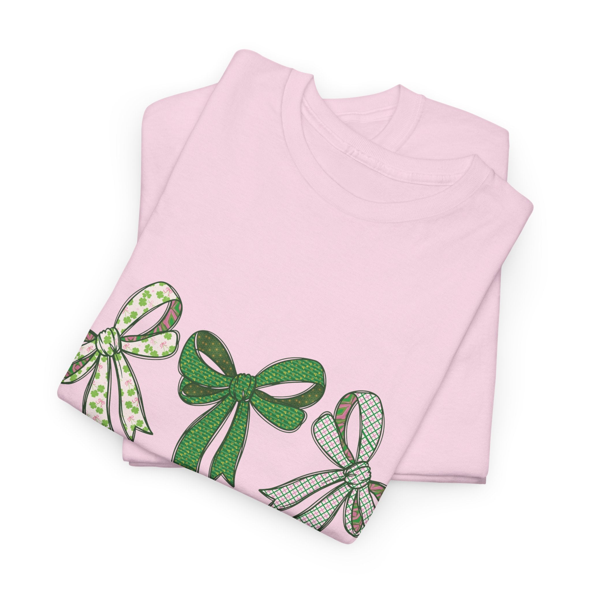 Not Lucky Simply Blessed Tee — Romans 4:7-8 Green Bow Christian Unisex Cotton T-Shirt