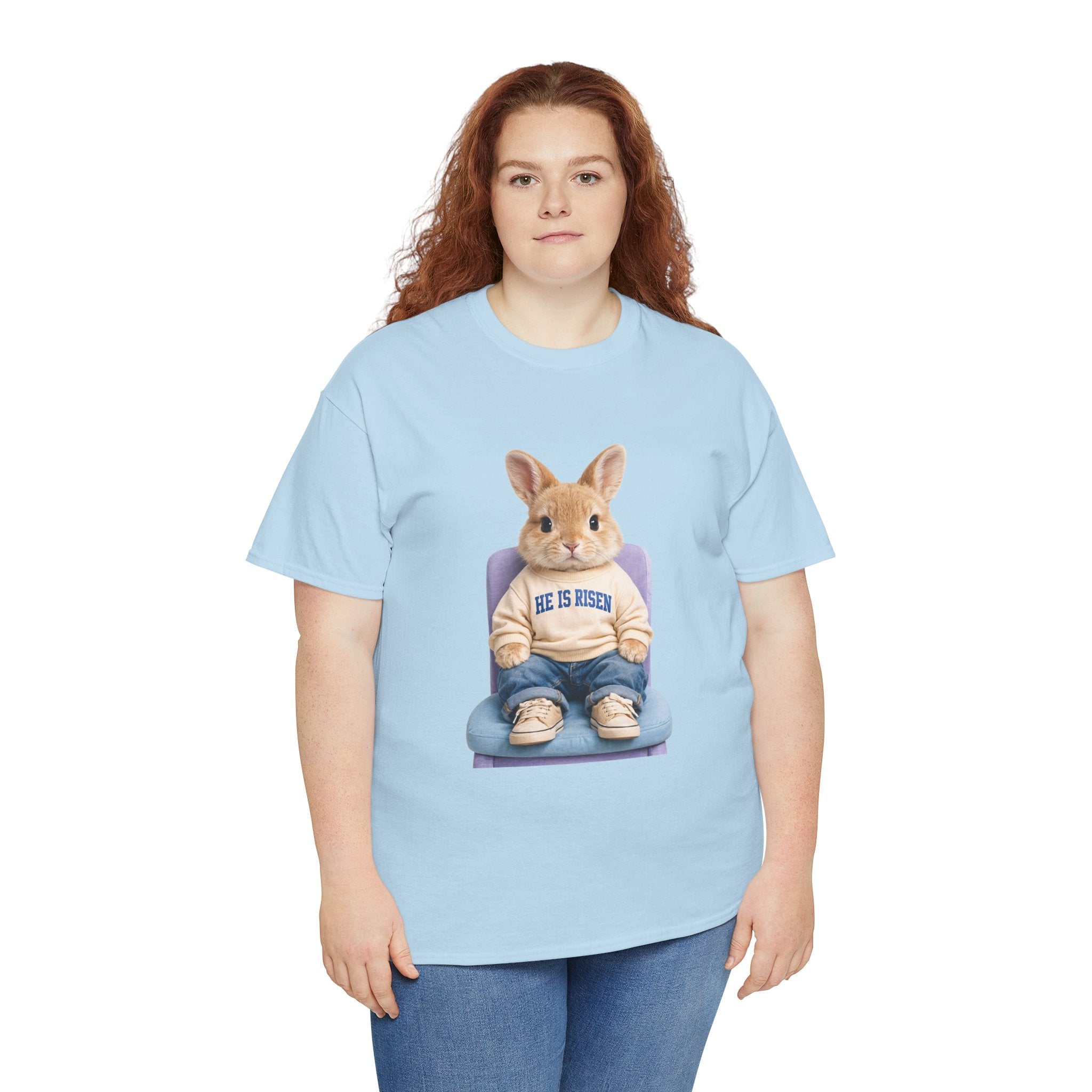 Easter 'He Is Risen' Bunny Unisex Cotton Tee