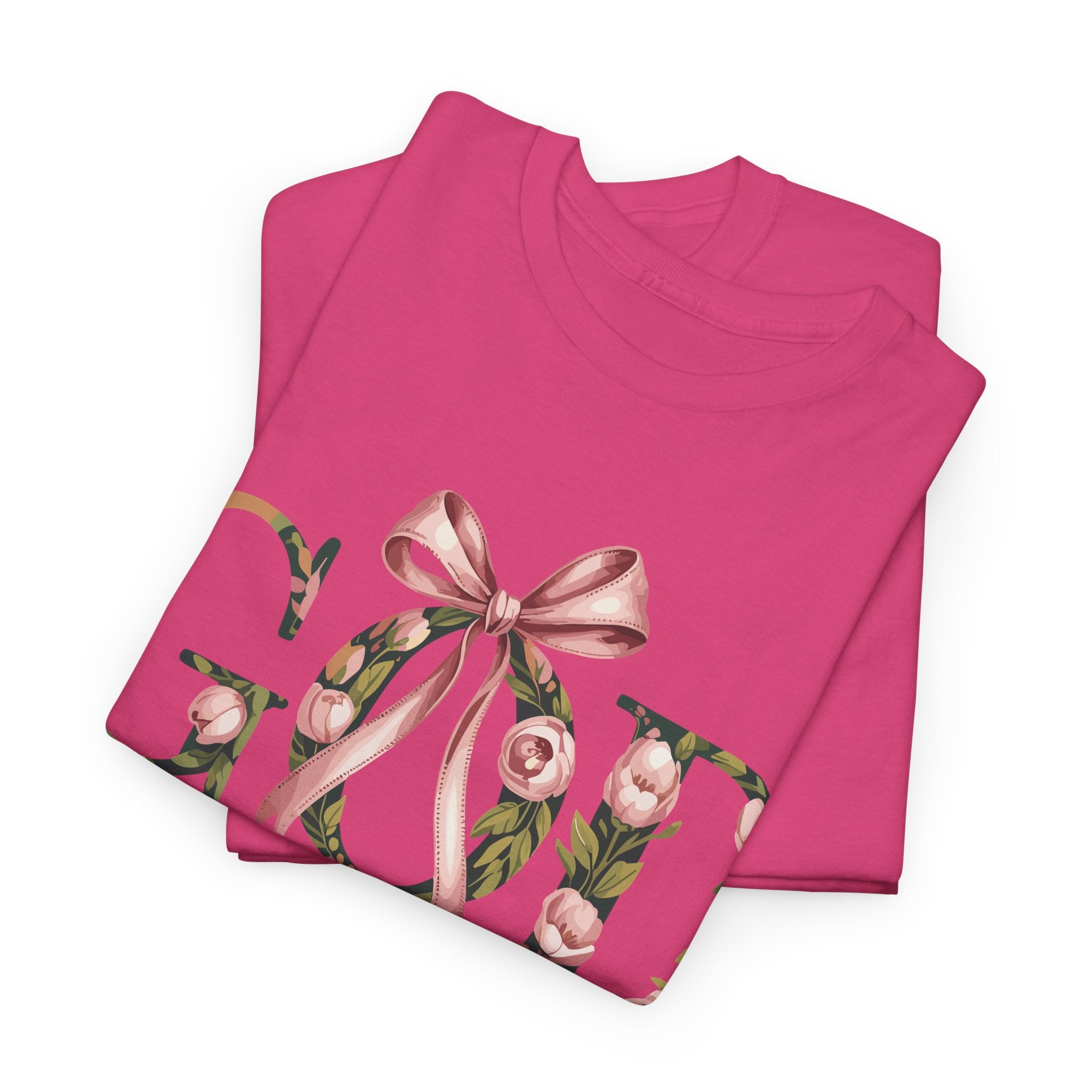 God Is Good Pink Rose Tee — Floral Ribbon Faith Unisex Cotton T-Shirt