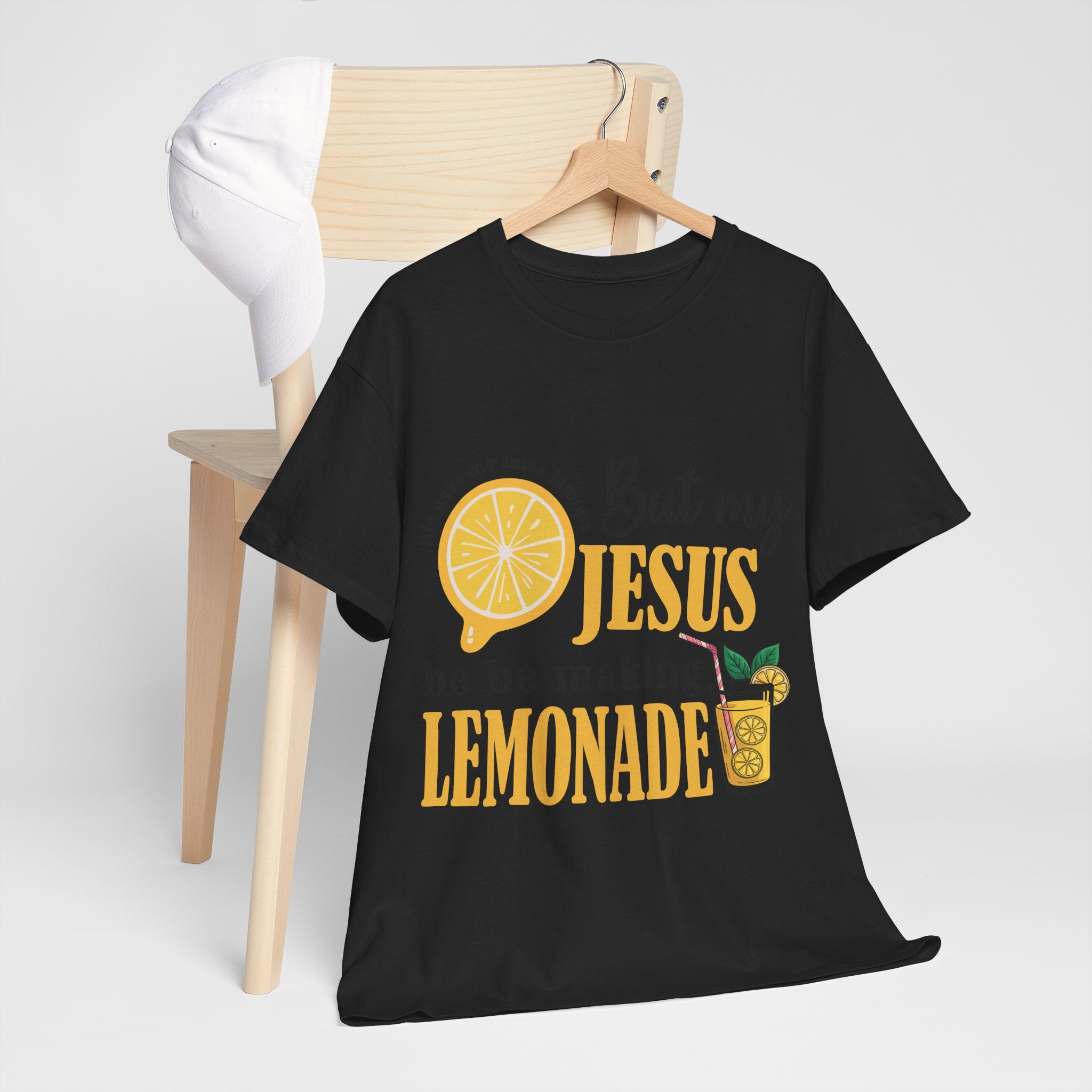 Jesus Lemonade Tee — Lemon Slice & Glass Graphic Christian Unisex Cotton T-Shirt