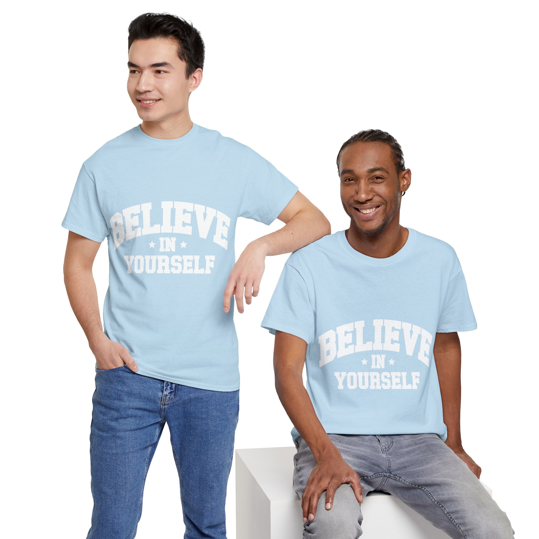 Believe in Yourself Varsity Unisex Cotton Tee