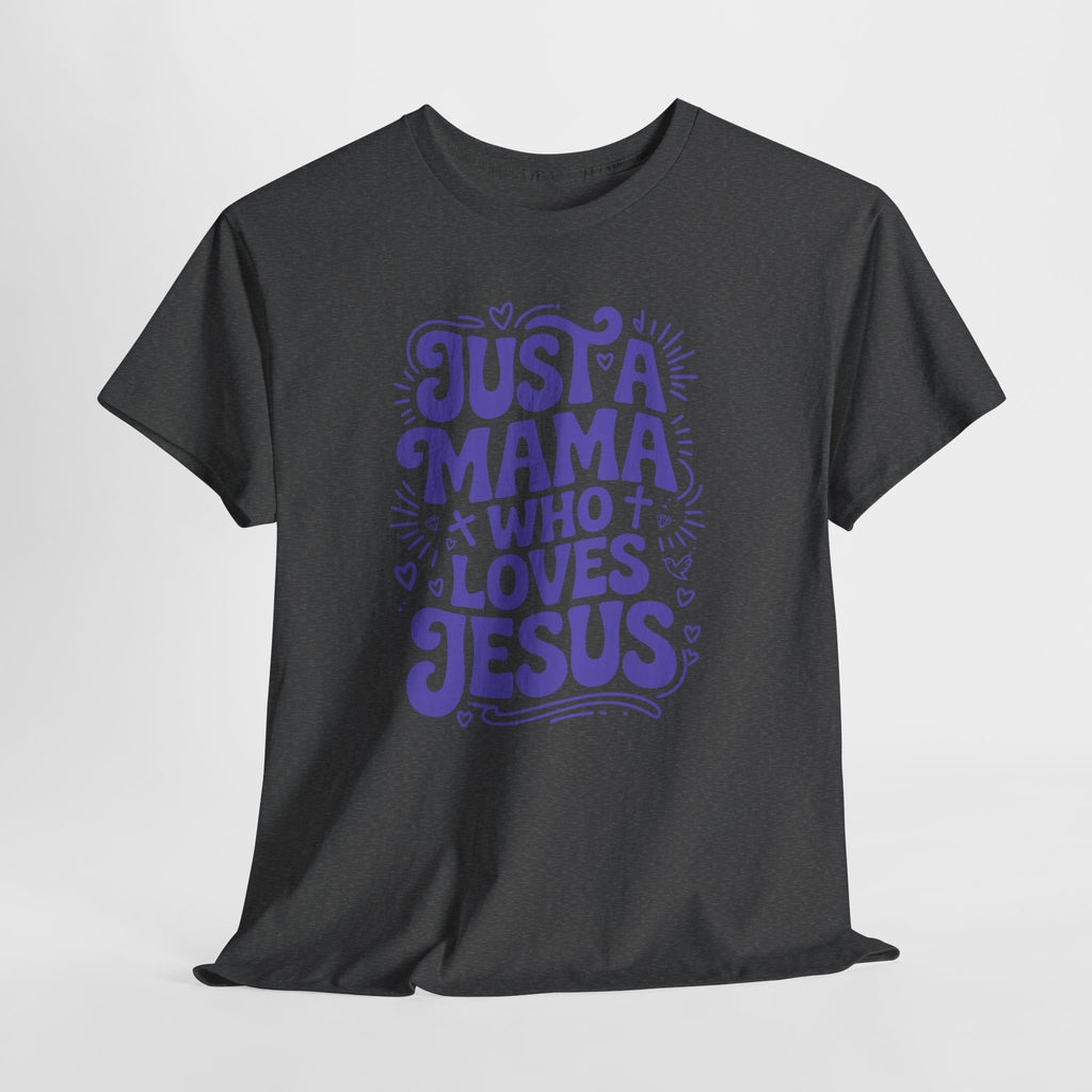 Mama Who Loves Jesus T-Shirt — Bright Green Bubbly Faith Unisex Cotton Tee