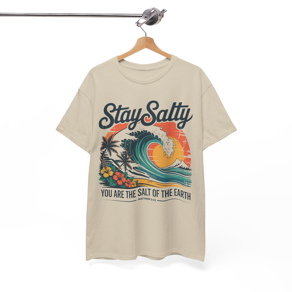 Stay Salty Beach Tee — "You are the salt of the earth (Matthew 5:13)"Unisex Cotton Tee