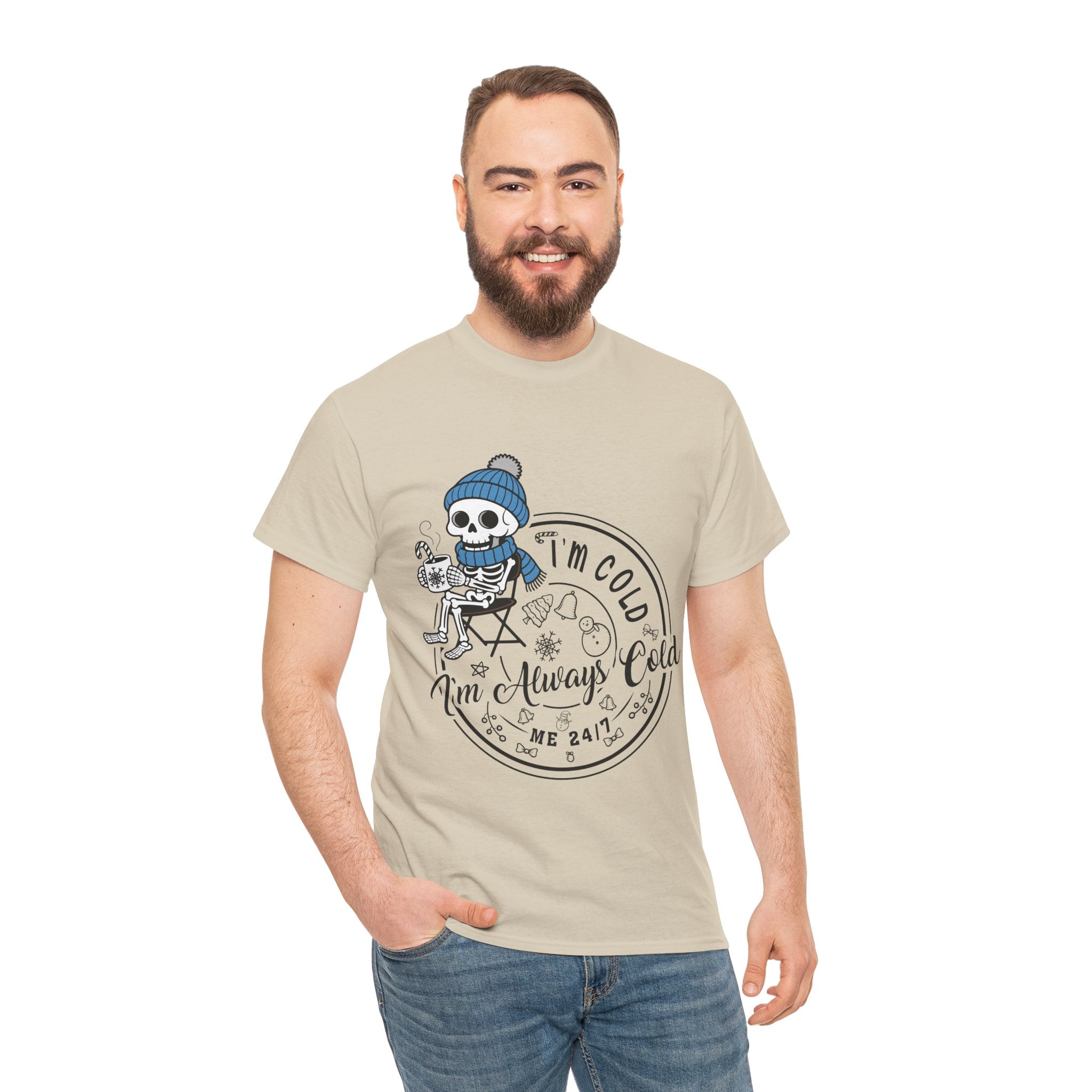 Cozy Skeleton Unisex Cotton Tee