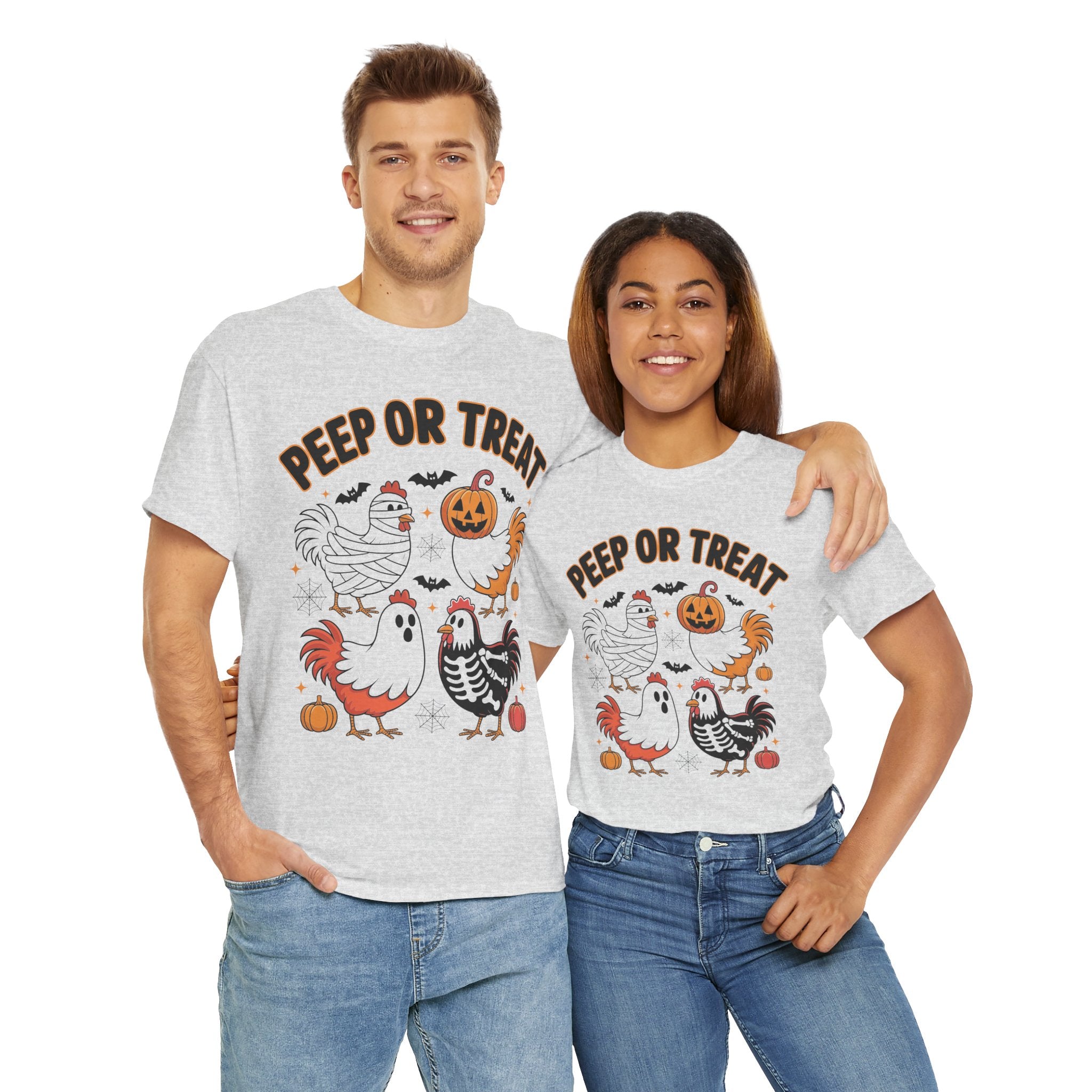 Peep or Treat Halloween Unisex Cotton Tee
