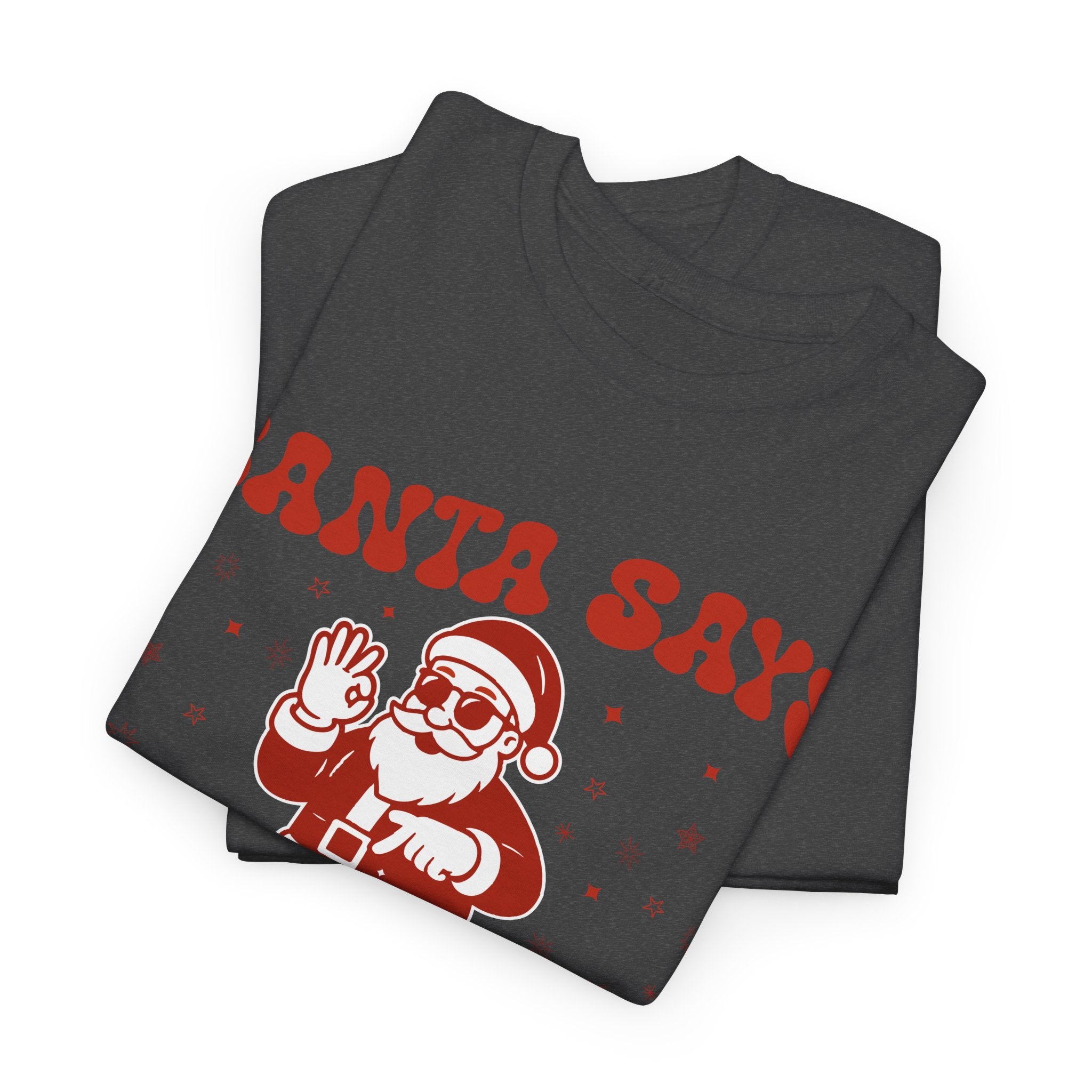 Retro 'Santa Says Six Seven' Christmas Unisex Cotton Tee