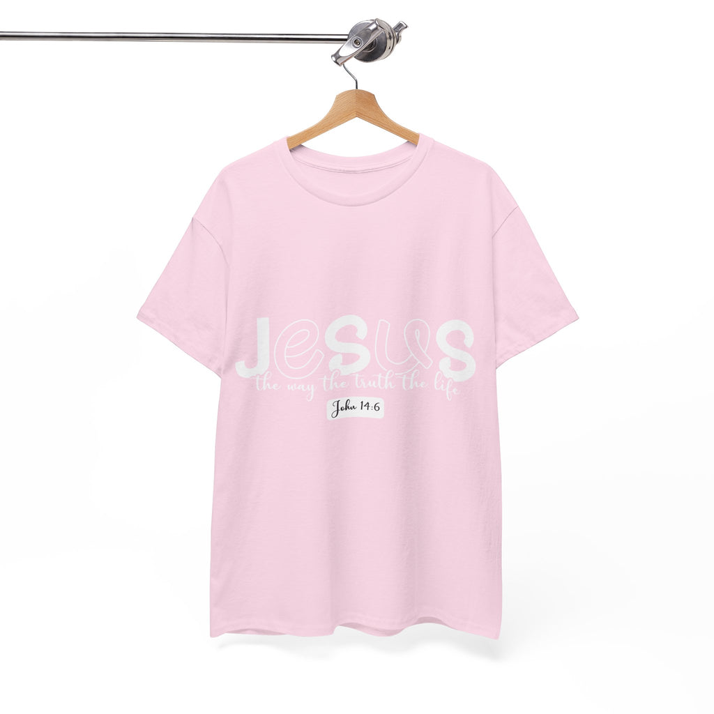 John 14:6 Christian Tee — Minimalist Script Faith T-Shirt