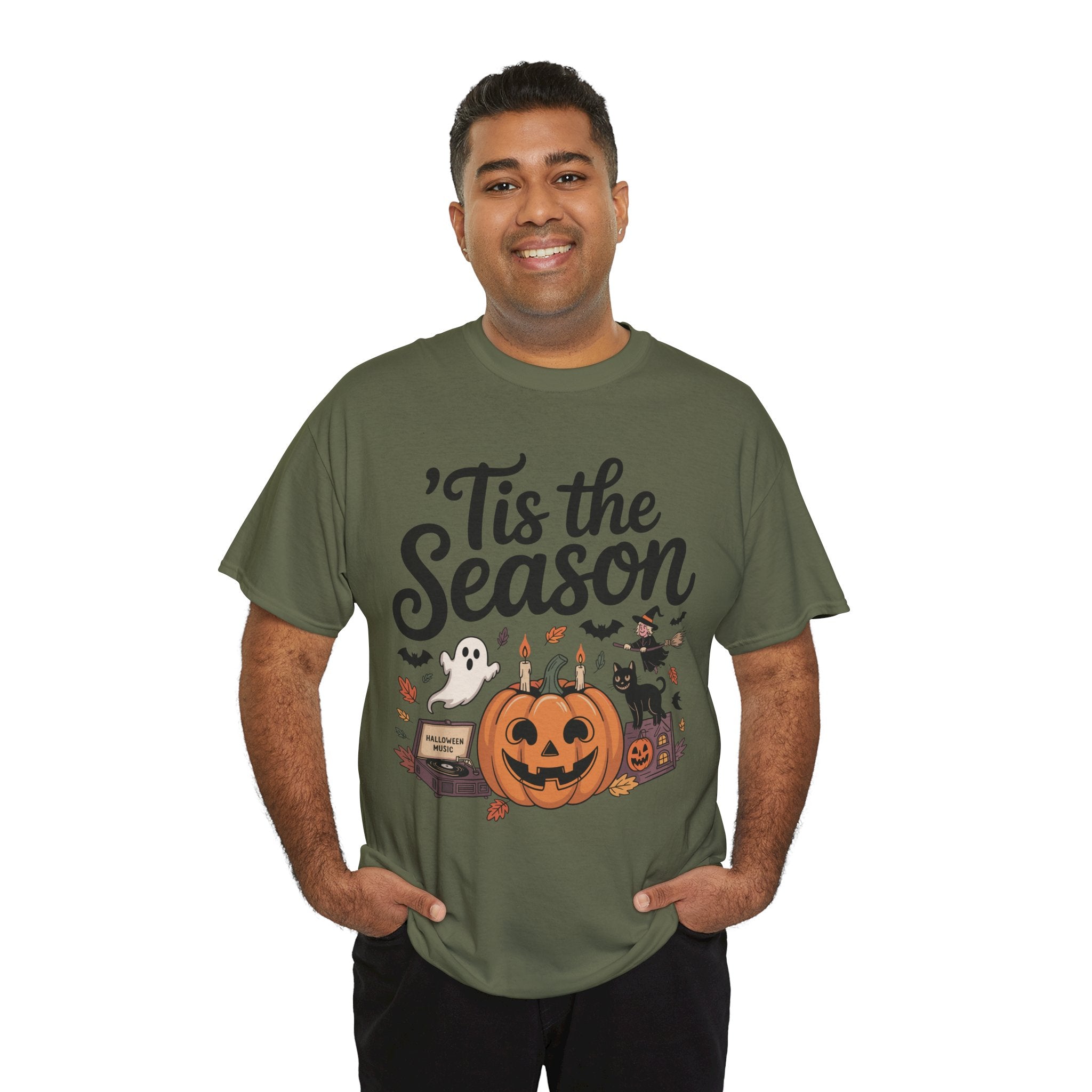 Holiday Season Unisex Cotton T-Shirt - Tis the Season Design