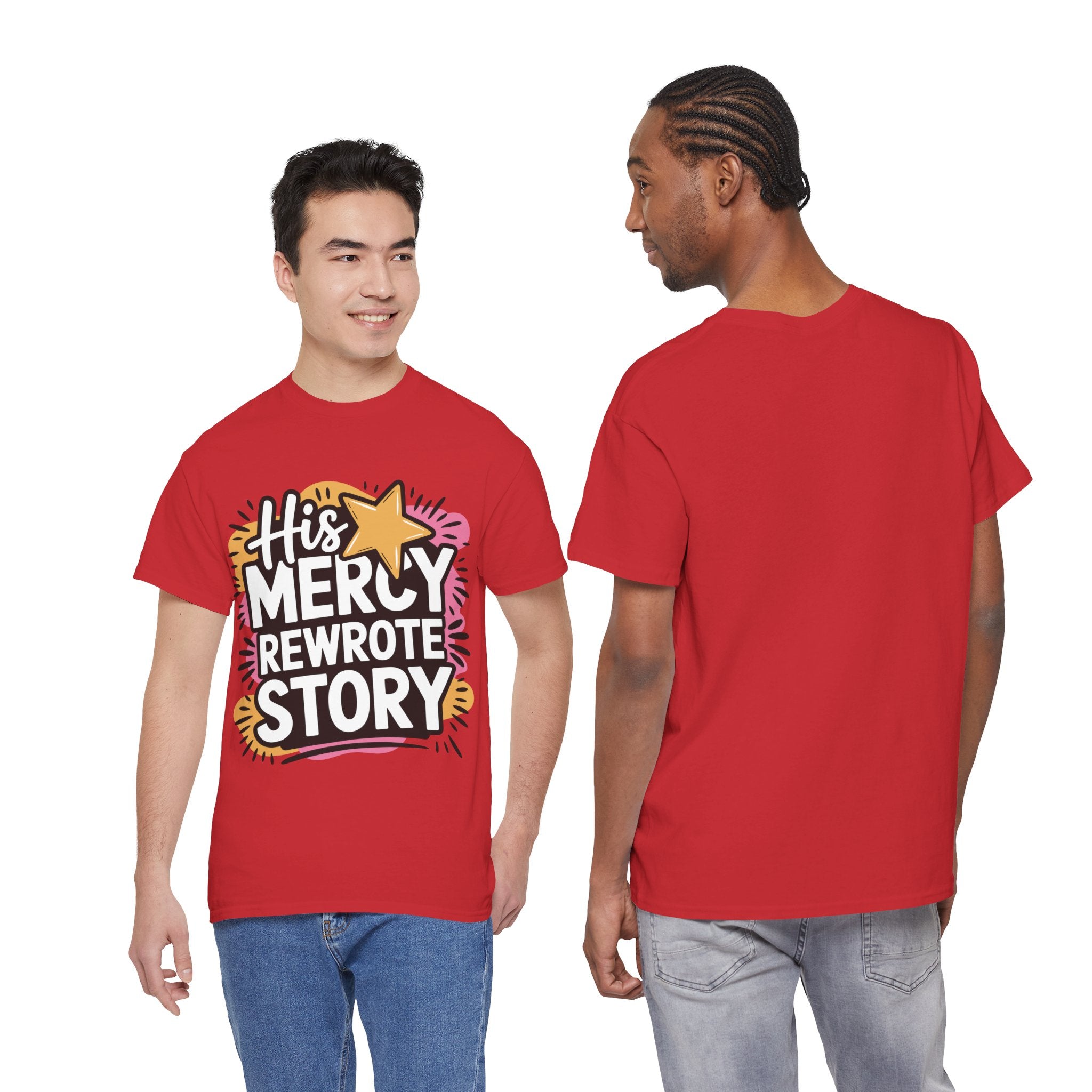 His Mercy Rewrote My Story Tee — Retro Christian Graphic T-Shirt