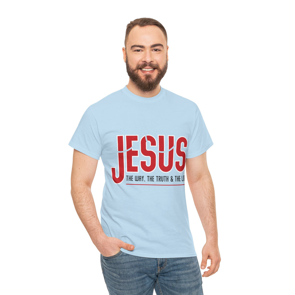 Jesus The Way The Truth & The Life T-Shirt — Bold Red Christian Unisex Cotton Tee