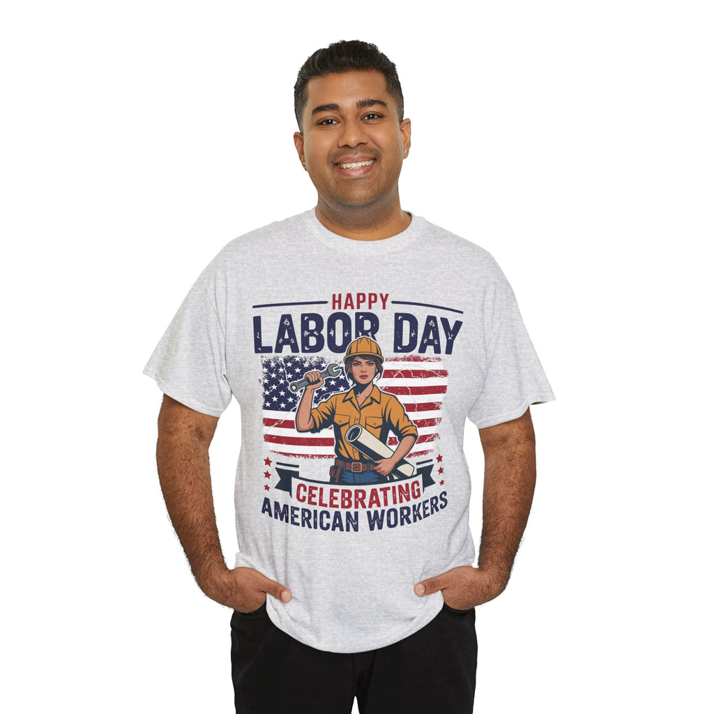 Happy US Labour Day T-Shirt - Unisex Heavy Cotton Tee