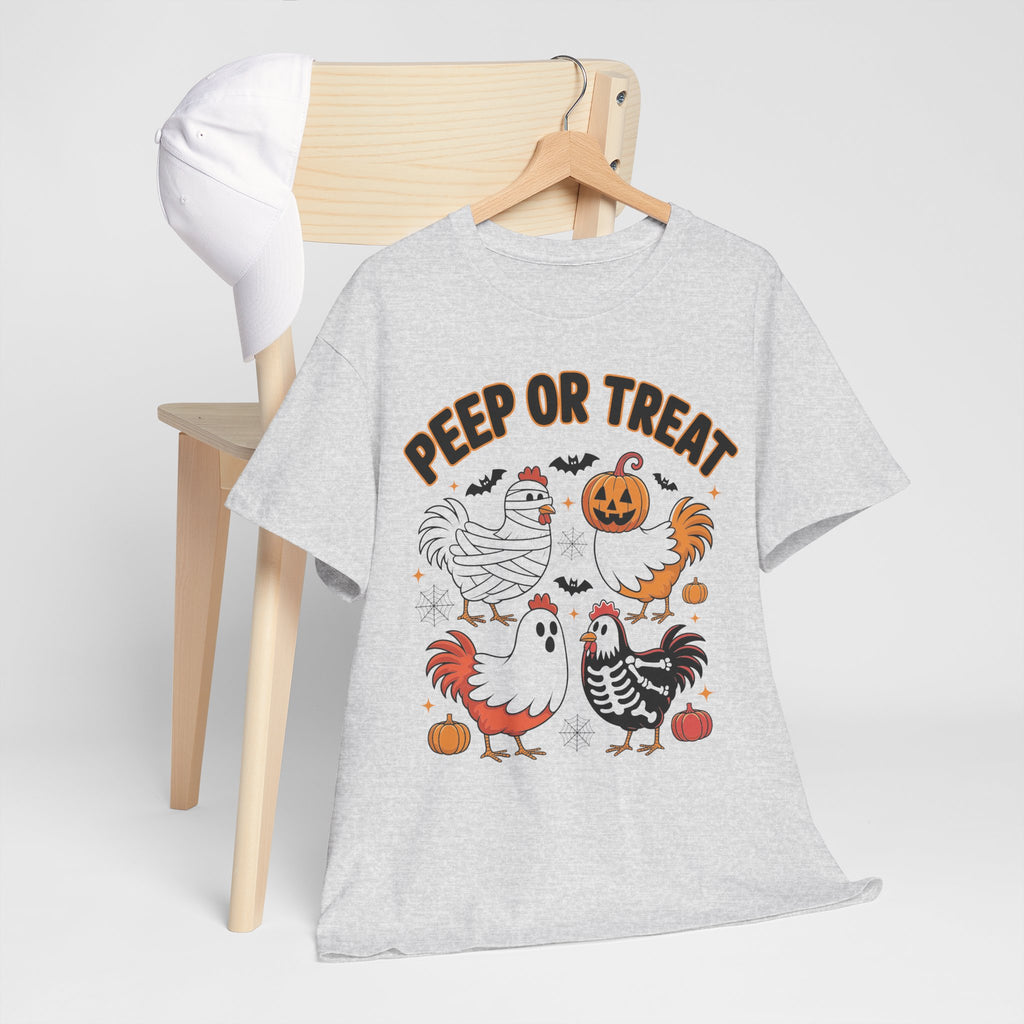 Peep or Treat Halloween Unisex Cotton Tee