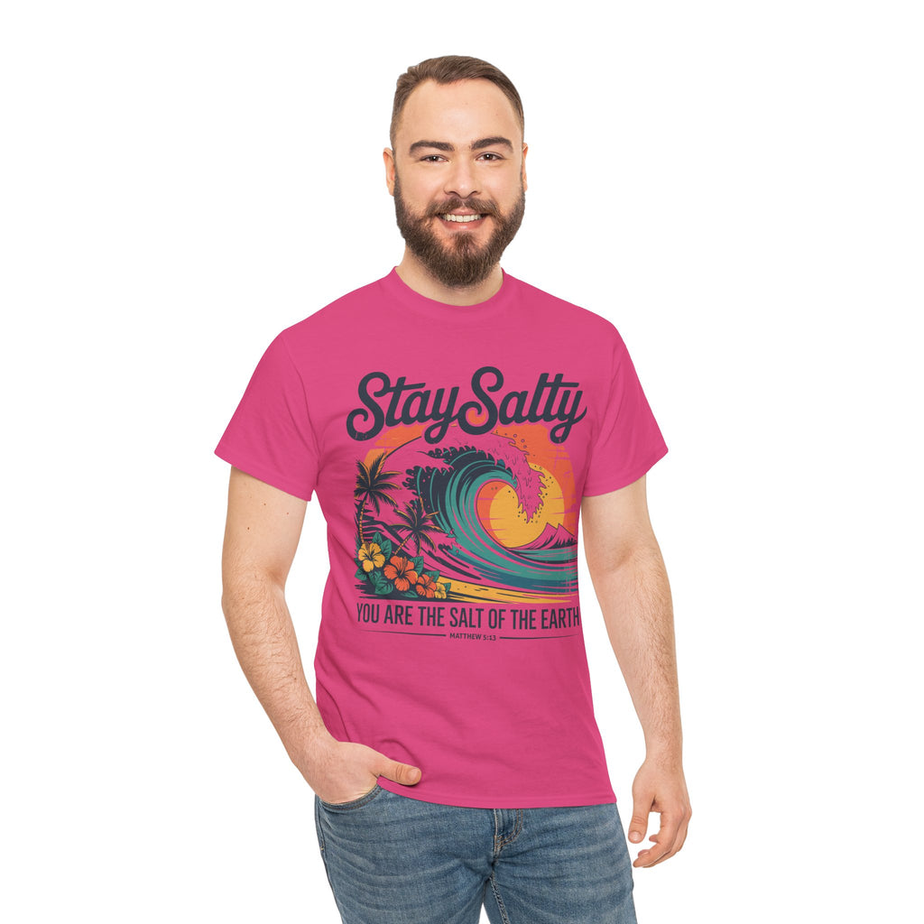 Stay Salty Beach Tee — "You are the salt of the earth (Matthew 5:13)"Unisex Cotton Tee