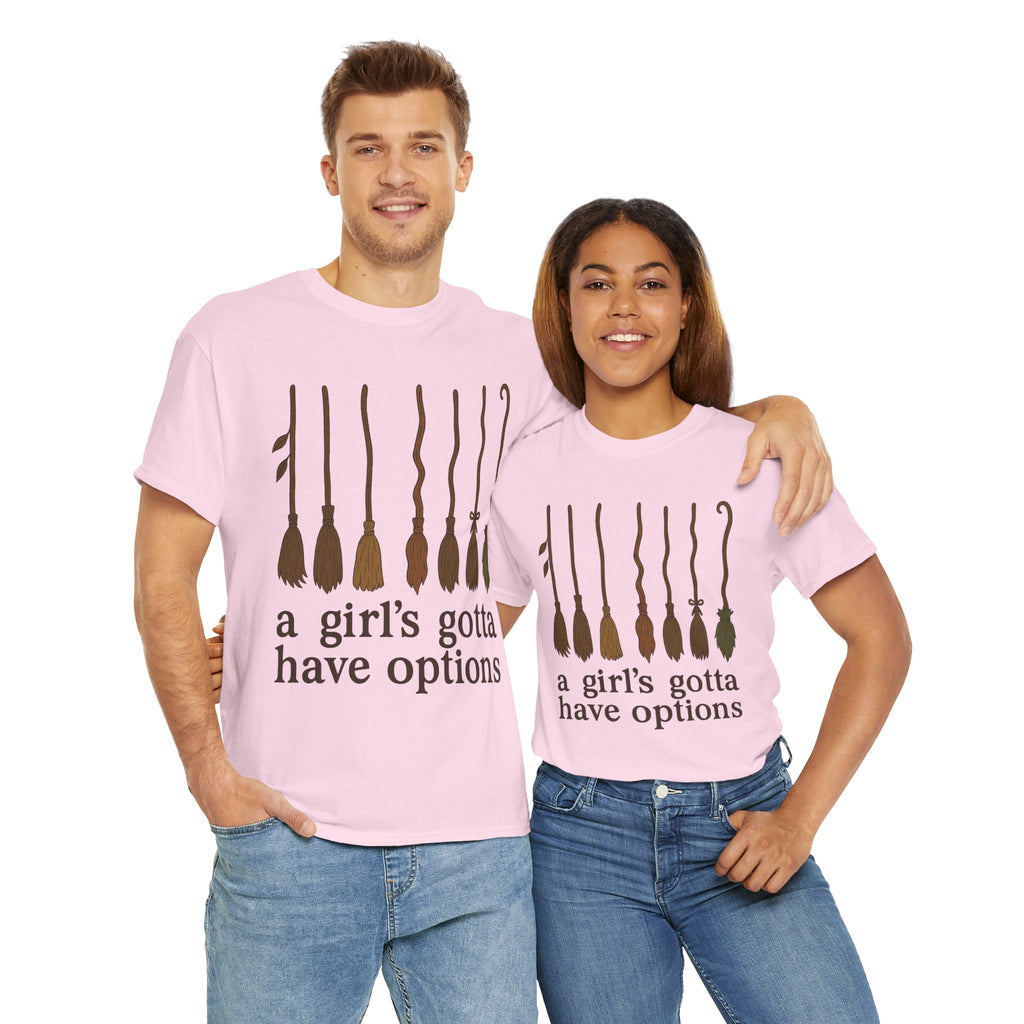 Witch Brooms Options Unisex Cotton Tee