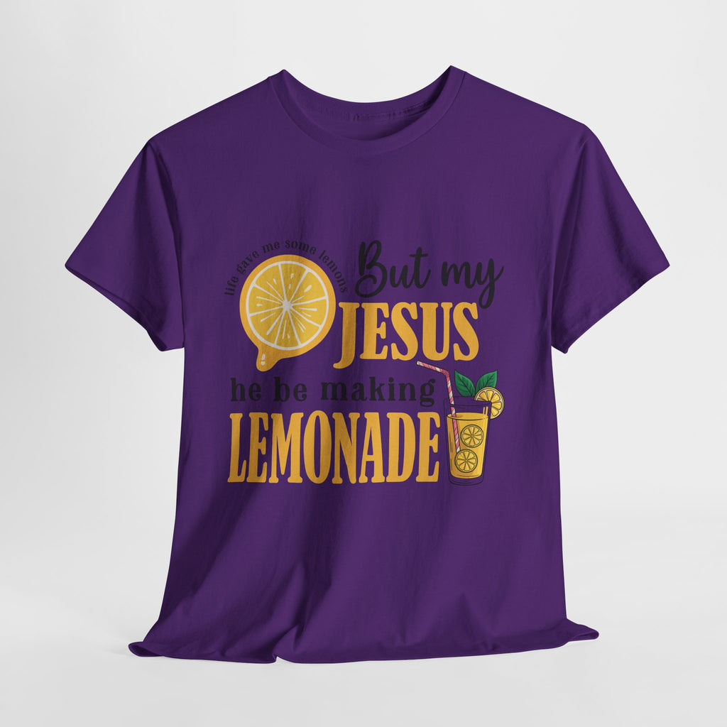 Jesus Lemonade Tee — Lemon Slice & Glass Graphic Christian Unisex Cotton T-Shirt