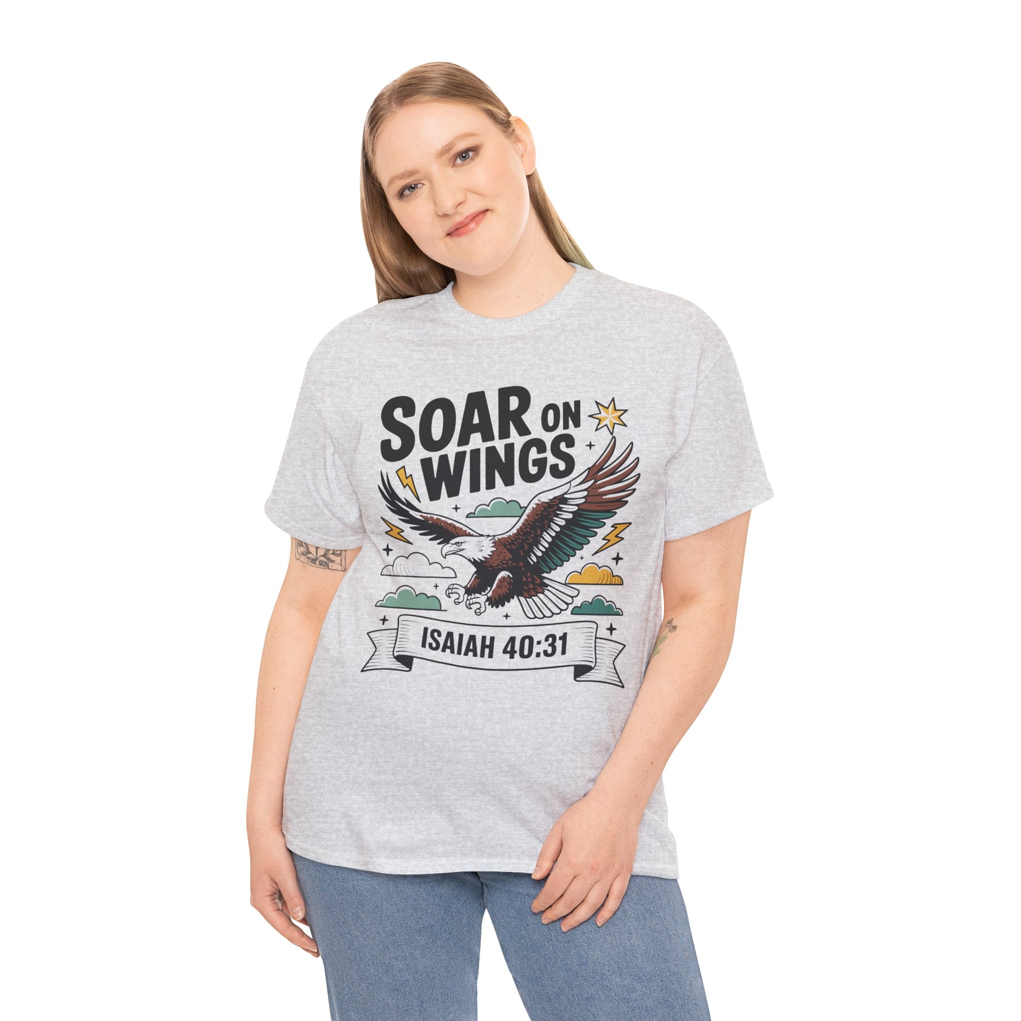 Isaiah 40:31 "Soar on Wings" Eagle Unisex Cotton T-Shirt