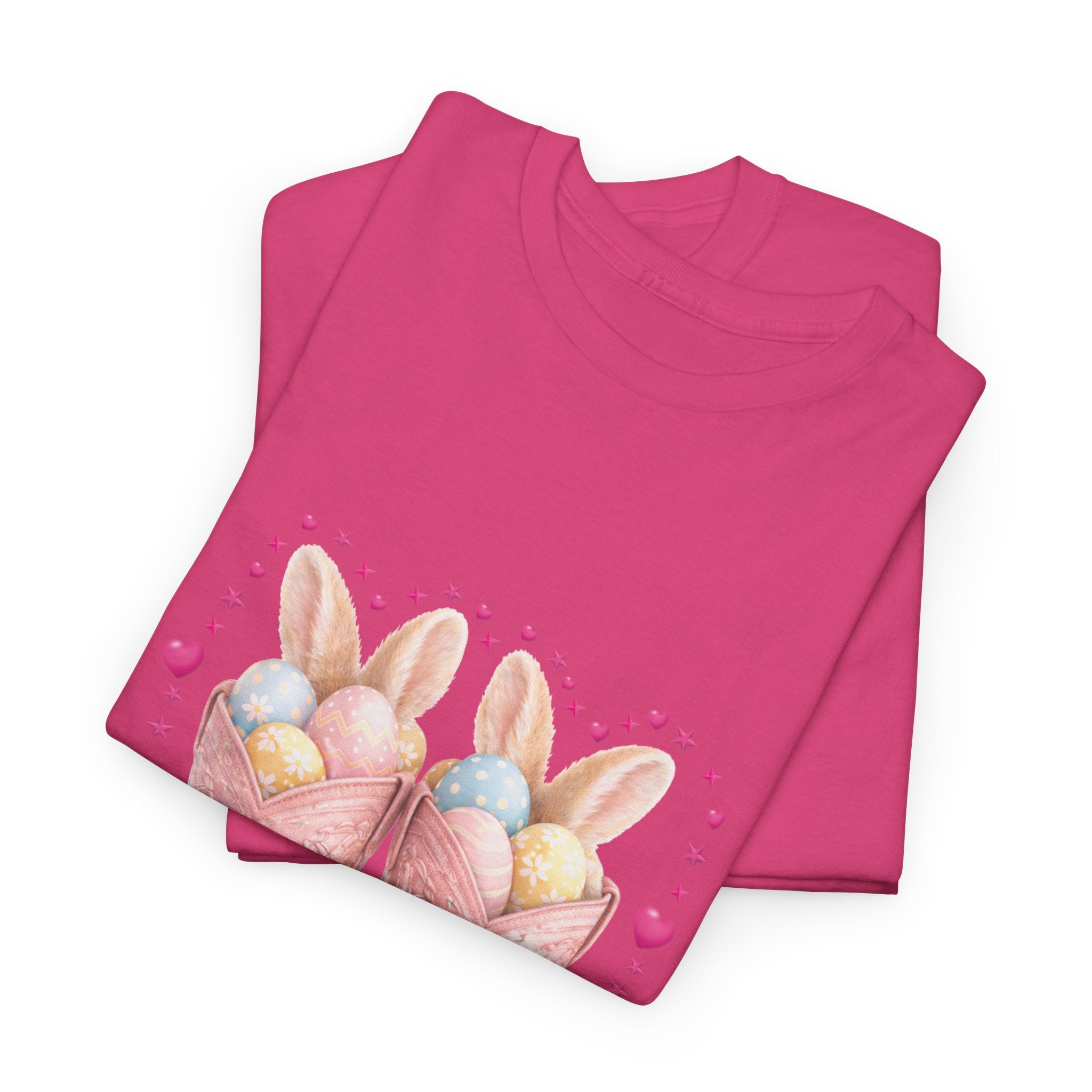 Easter Pink Western Boots Tee — Pastel Bunny Eggs & Bows Unisex Cotton Tee