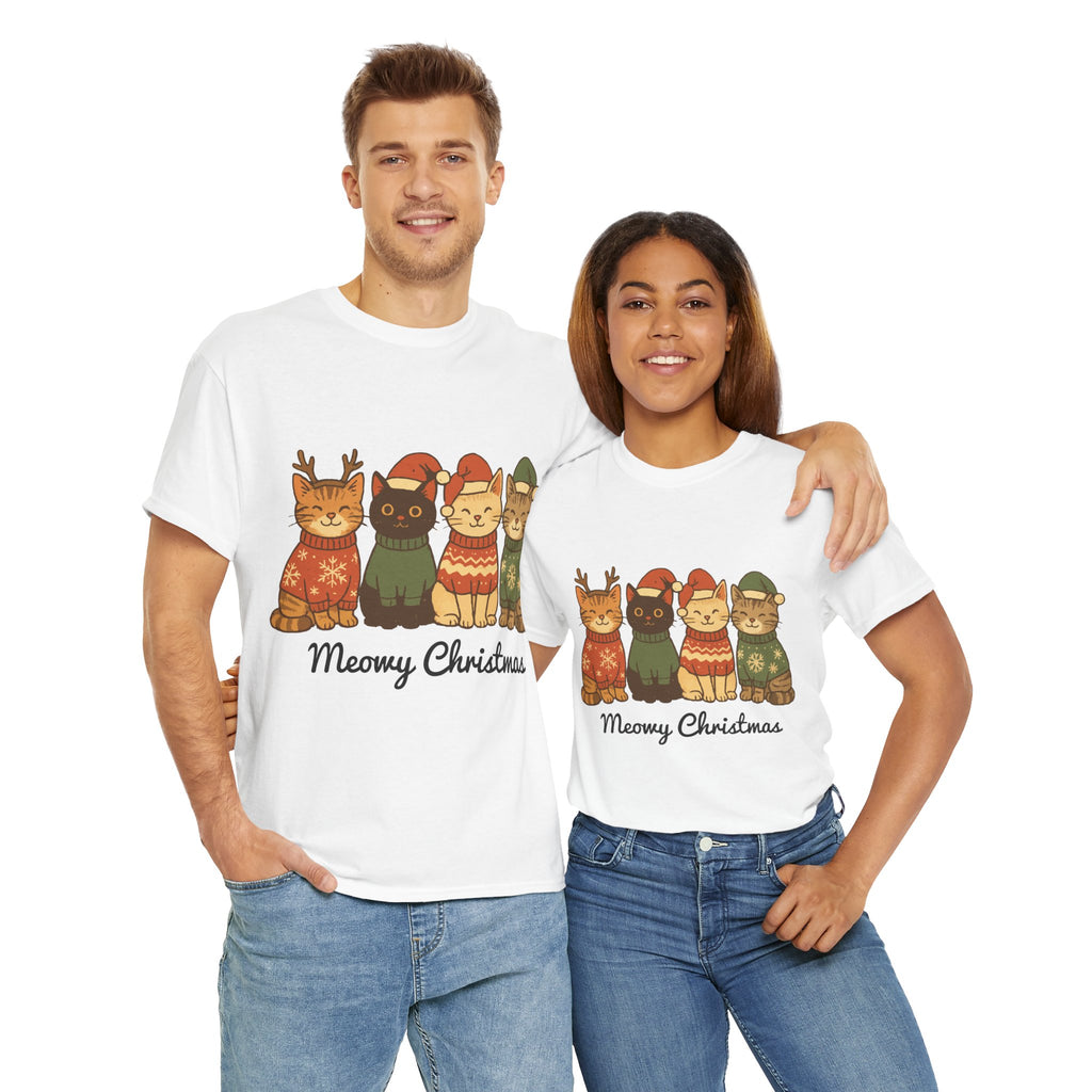 Christmas Cats Unisex Cotton Tee