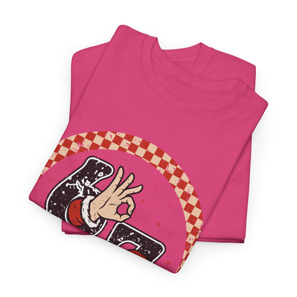 Retro Christmas Tee — Santa '67' & 'Y'all' Red Checkered Graphic.Unisex Cotton Tee