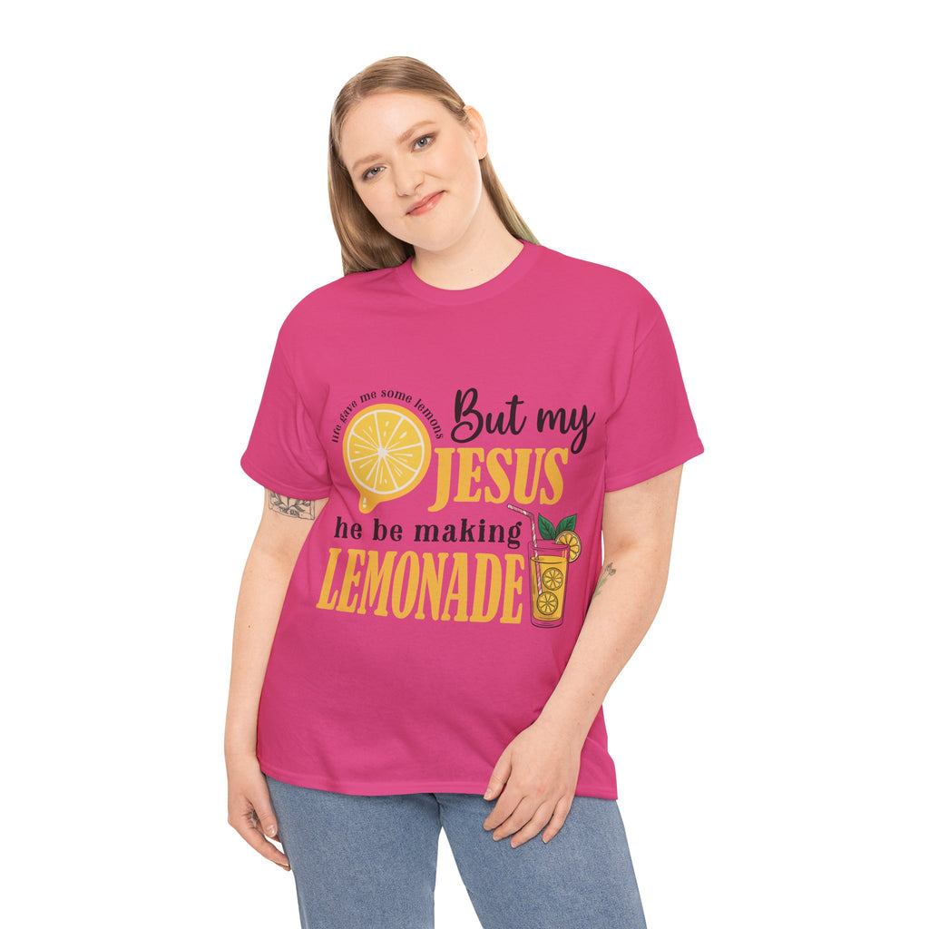 Jesus Lemonade Tee — Lemon Slice & Glass Graphic Christian Unisex Cotton T-Shirt