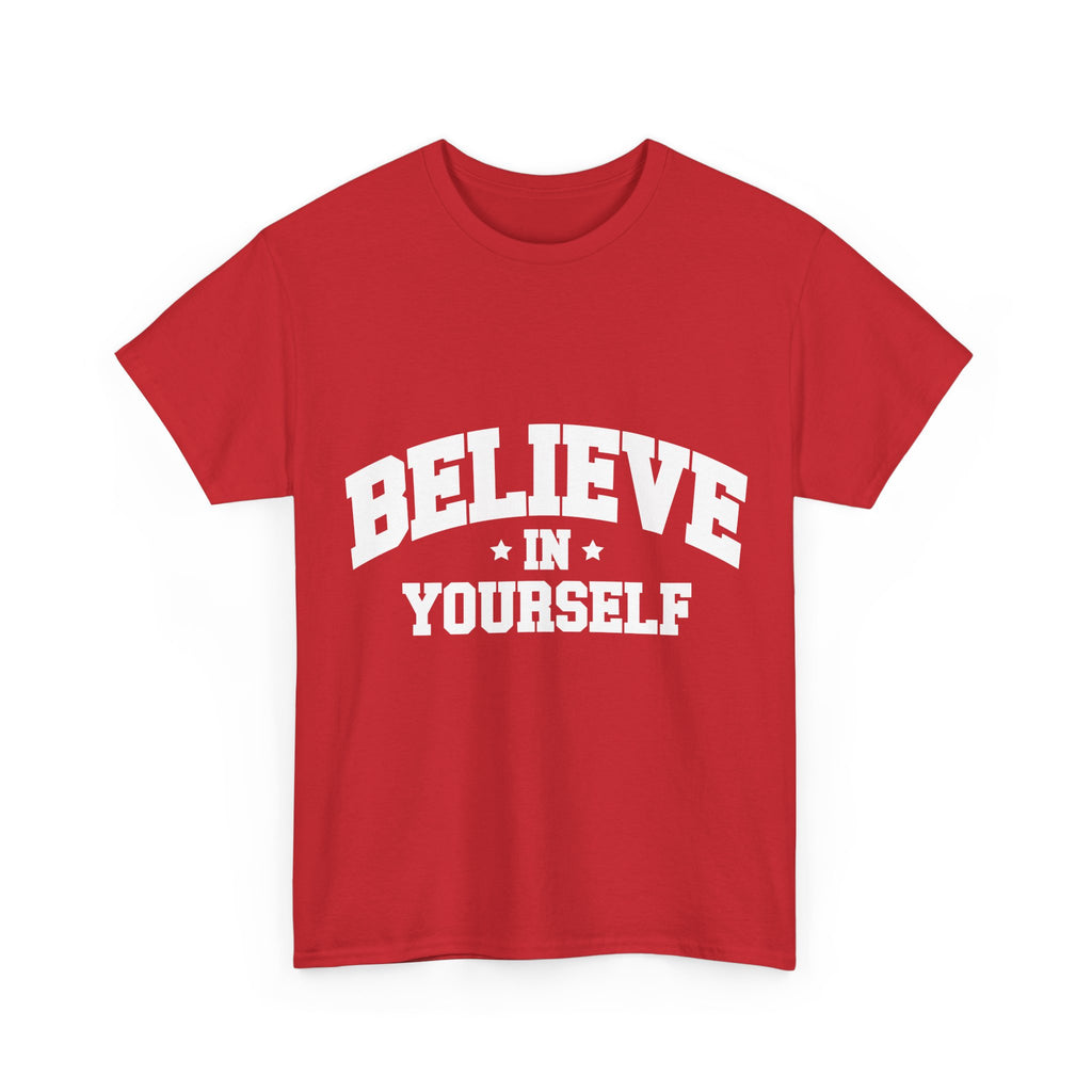 Believe in Yourself Varsity Unisex Cotton Tee