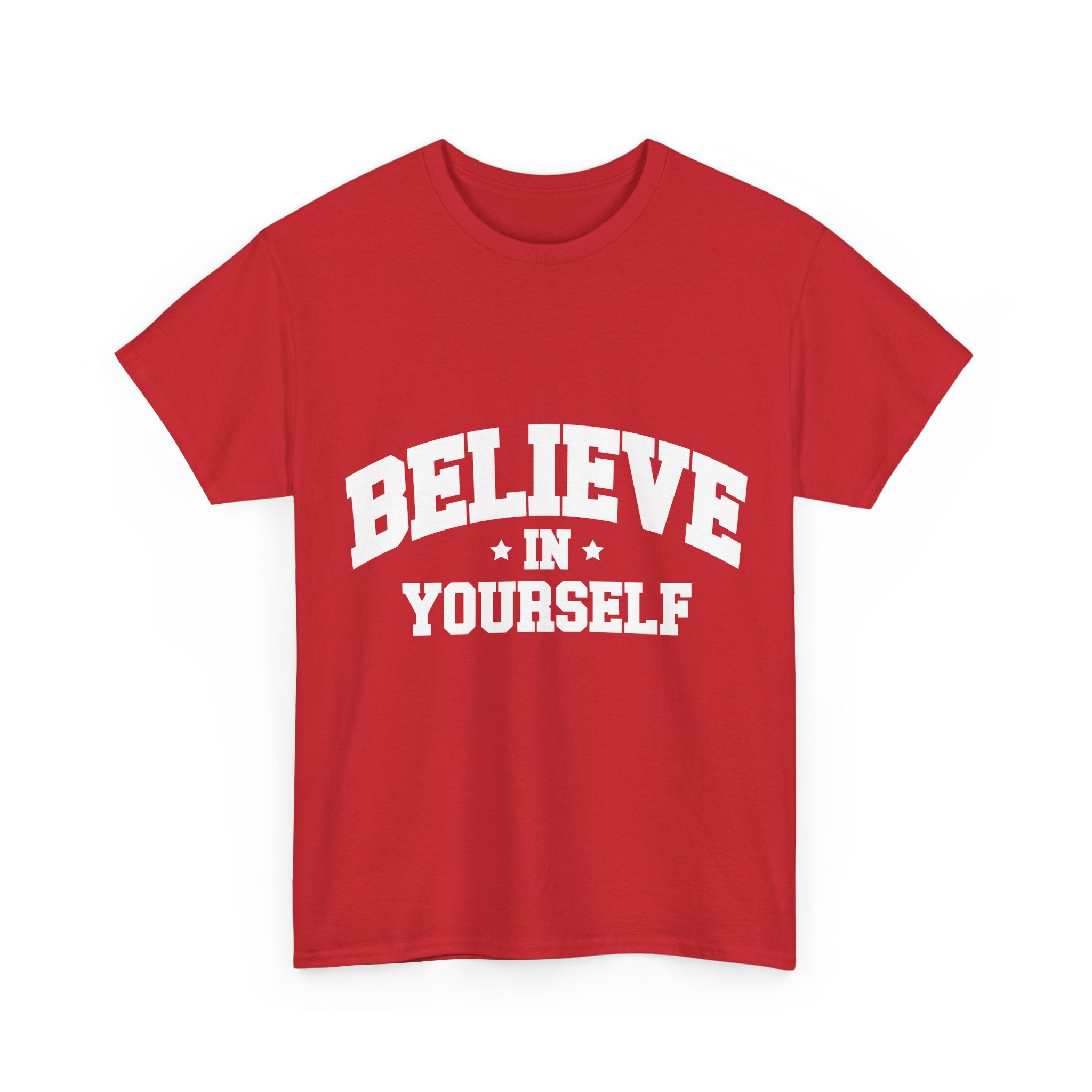 Believe in Yourself Varsity Unisex Cotton Tee