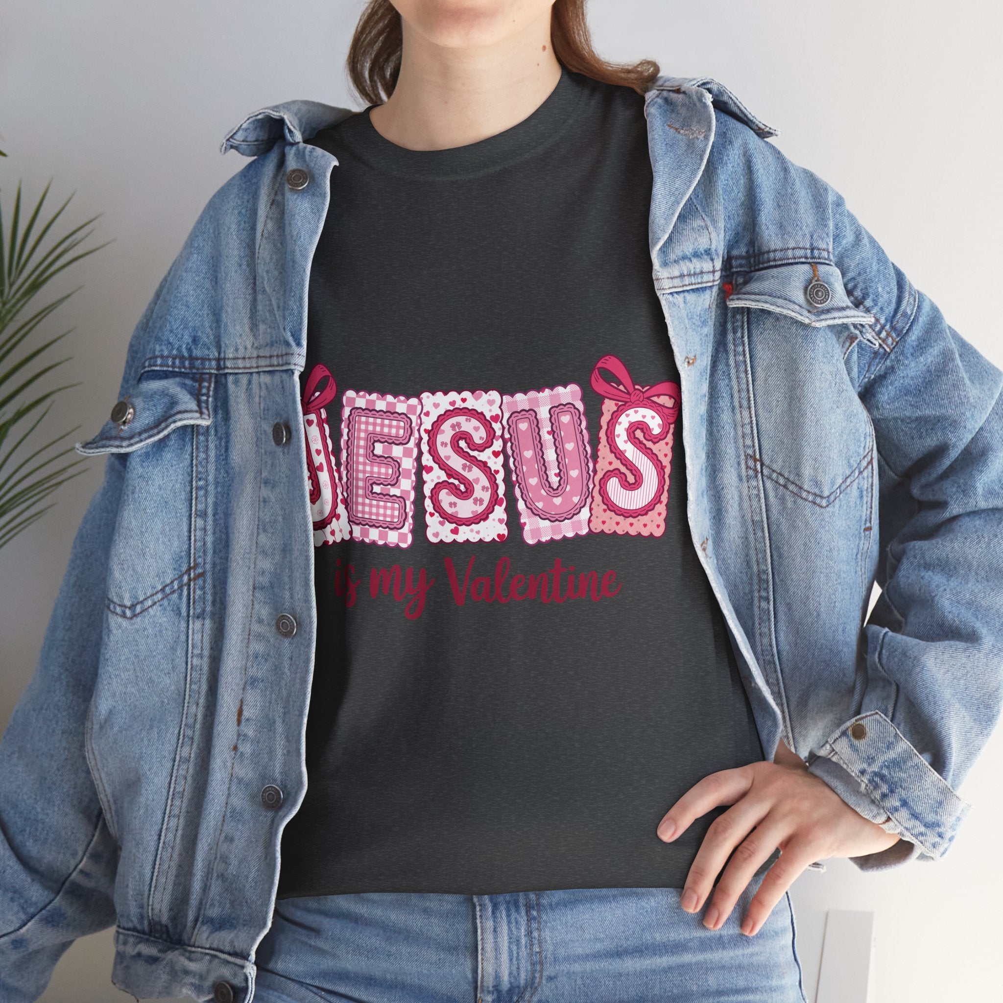 Jesus Is My Valentine T-Shirt — Pink Christian Valentine Unisex Cotton Tee