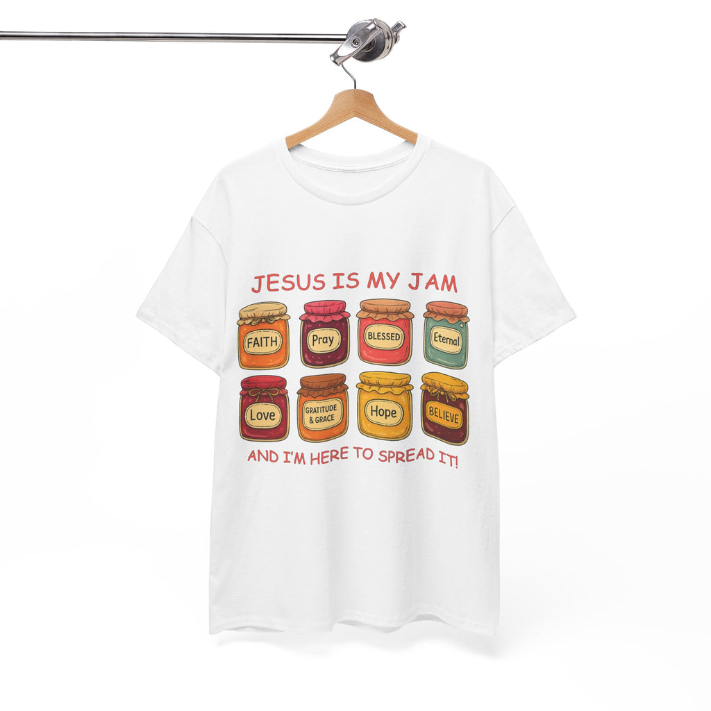 Jesus Is My Jam T-Shirt — Christian Faith Jam Jar Unisex Cotton Tee