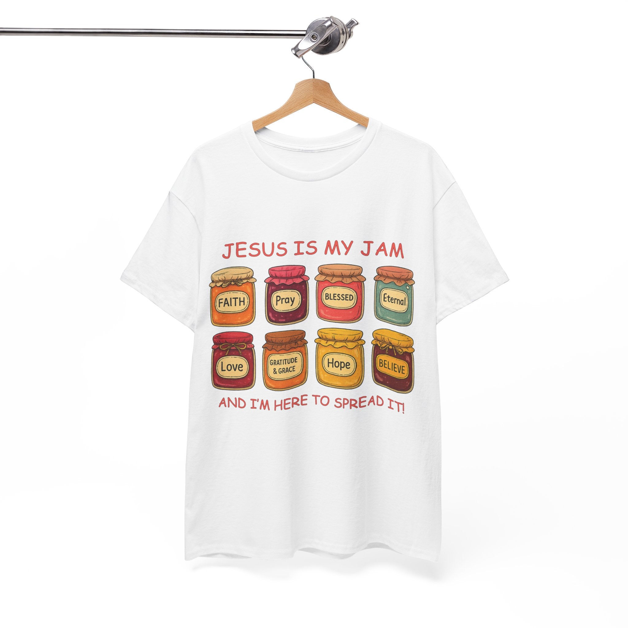Jesus Is My Jam T-Shirt — Christian Faith Jam Jar Unisex Cotton Tee
