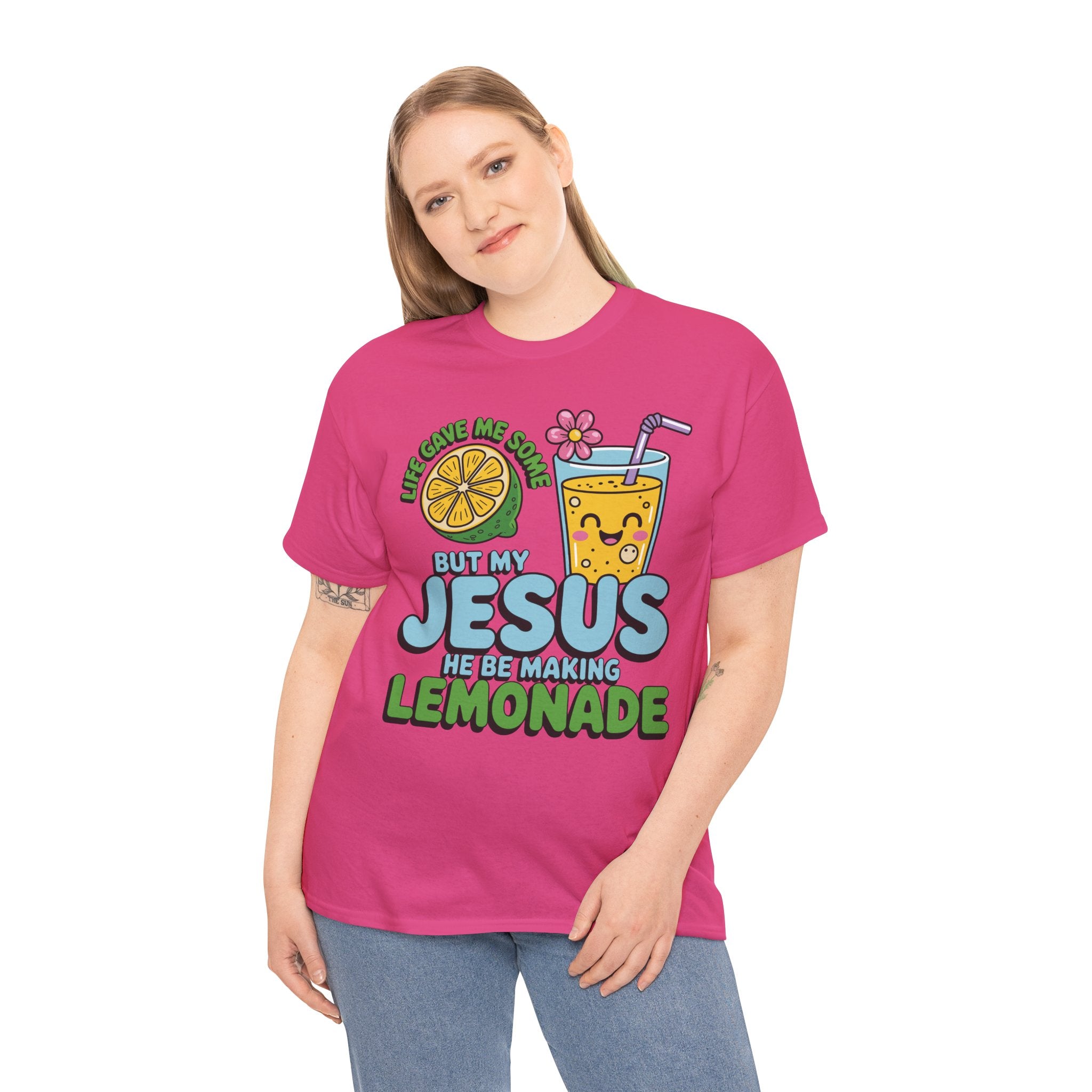 Christian Lemonade T‑Shirt — "Life Gave Me Some Lemons, My Jesus Makes Lemonade"Unisex Cotton Tee