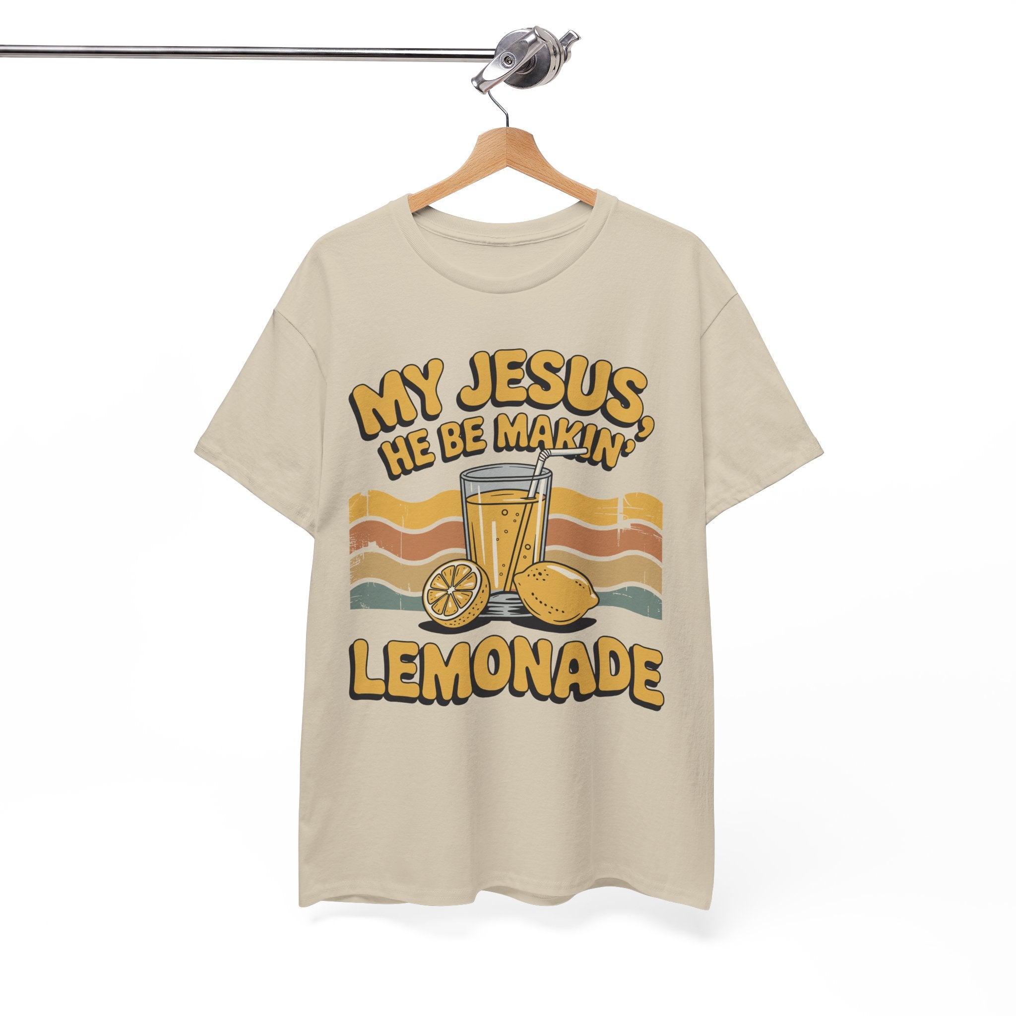 My Jesus, He Be Makin’ Lemonade T-Shirt — Retro Lemonade Christian Unisex Cotton Tee
