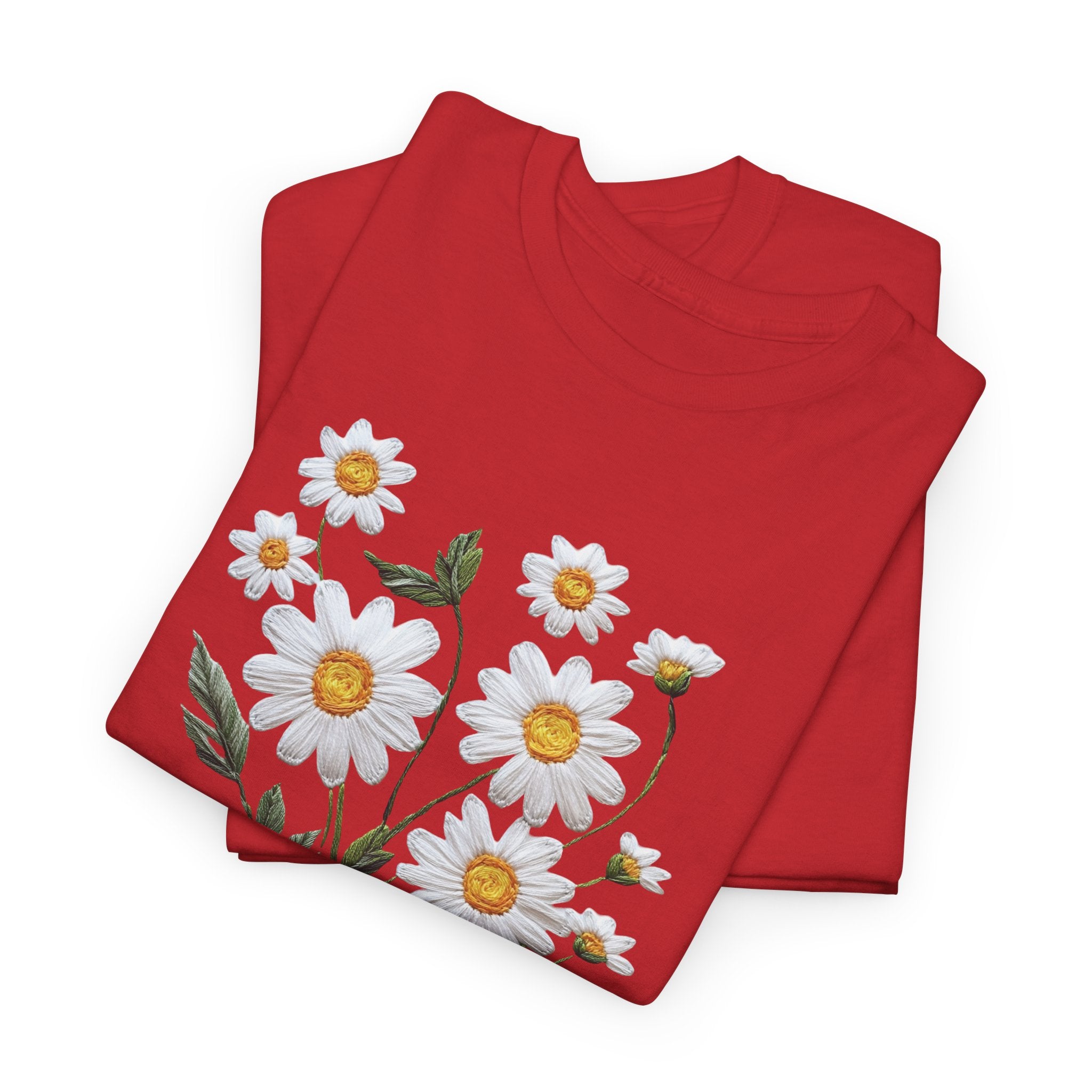 God Is Good All The Time Embroidered Daisy Unisex Cotton Tee